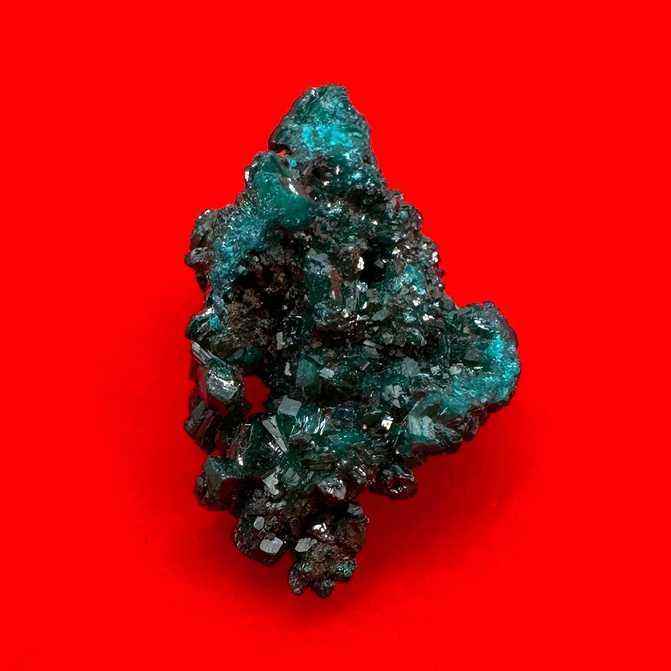 Dioptase, Dioptase Crystal, Deep Emerald Green Color, Authentic, Congo, Reiki, Heart Chakra, Compassion, Financial Abundance, 7.27 grams