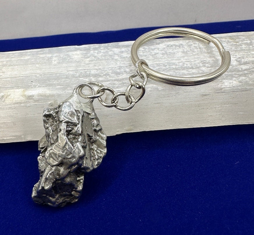 Rare Genuine Meteorite Campo del Cielo Keychain 35.65 grams, Beautiful and unique meteorite formation, Astronomy Gift, Space Gift