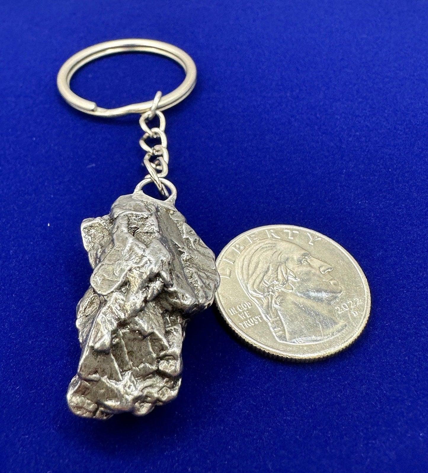 Rare Genuine Meteorite Campo del Cielo Keychain 35.65 grams, Beautiful and unique meteorite formation, Astronomy Gift, Space Gift