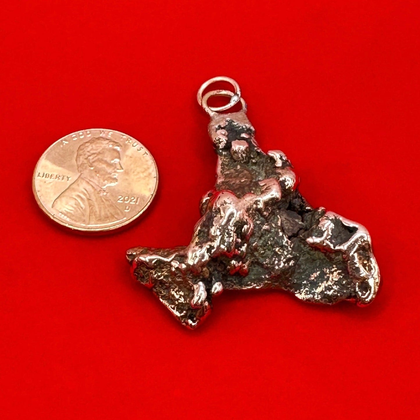 Copper Nugget Pendant, Copper Pendant, Michigan Copper, Michigan Float Copper, Handmade Pendant, Michigan Gift, Copper Jewelry, 17.51 grams