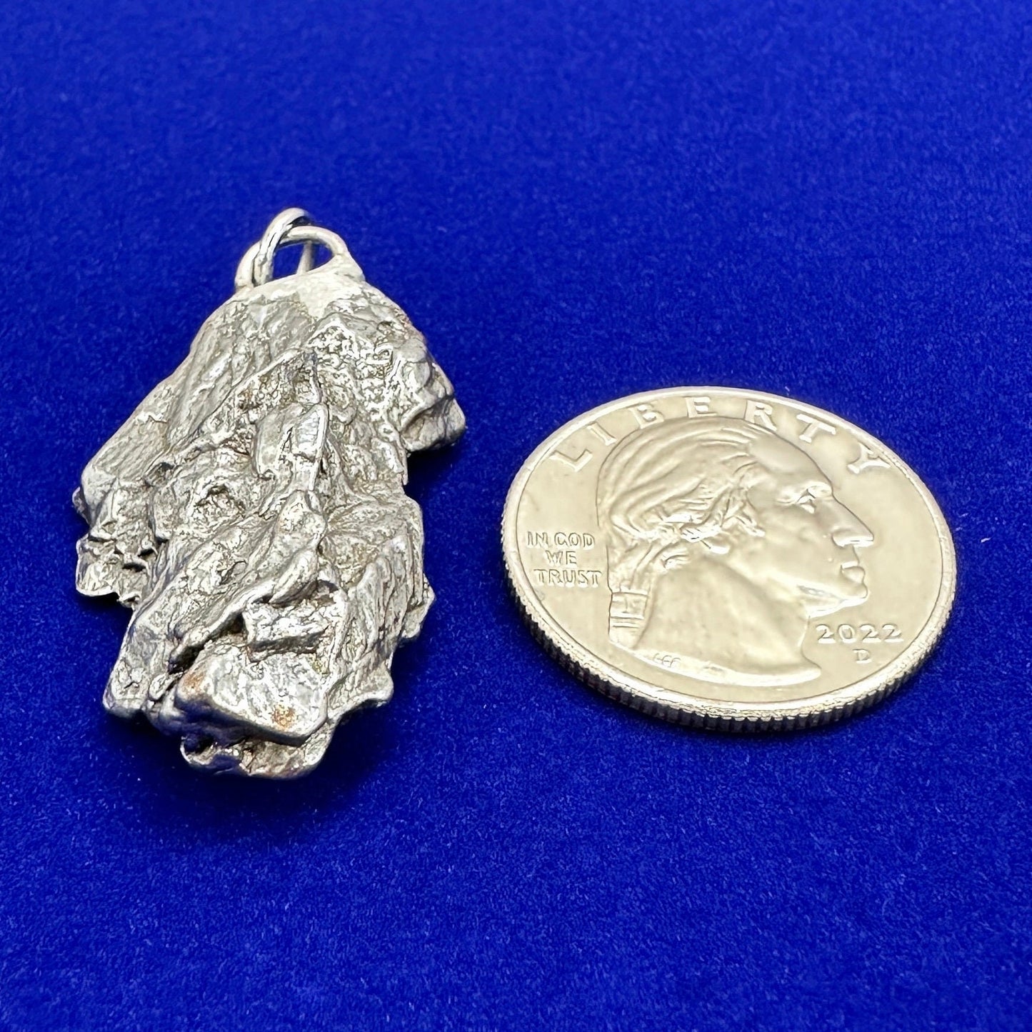 Campo del Meteorite Pendant, Astronomy Gift, Authentic Meteorite, Meteorite Jewelry, Meteorite Pendant, COA, Space Gift, 17.90 Grams