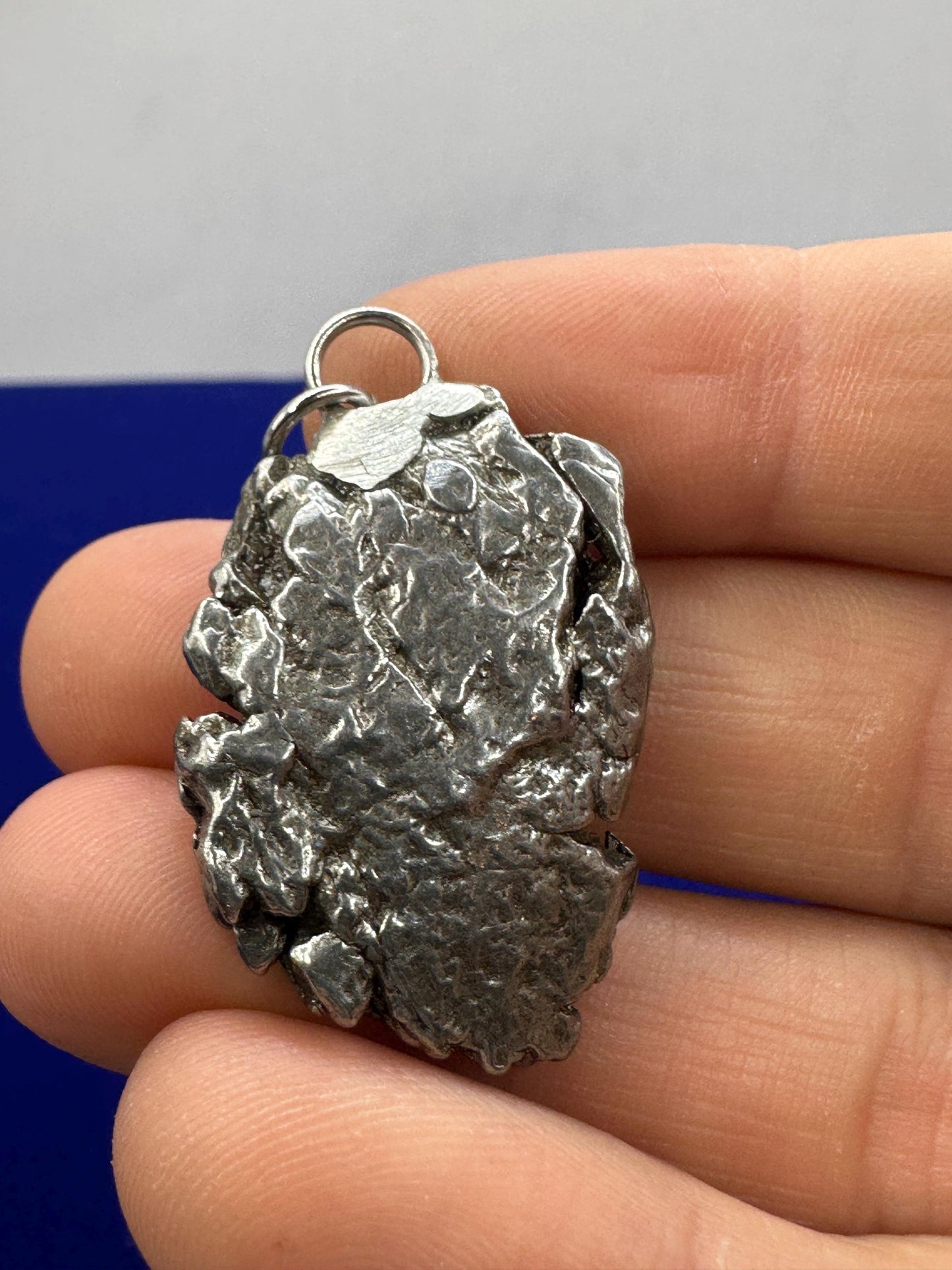 Beautiful Meteorite Campo del Cielo Pendant 18.04 Grams, Astronomy Gift, Authentic Meteorite, Meteorite Jewelry, Meteorite Pendant, COA