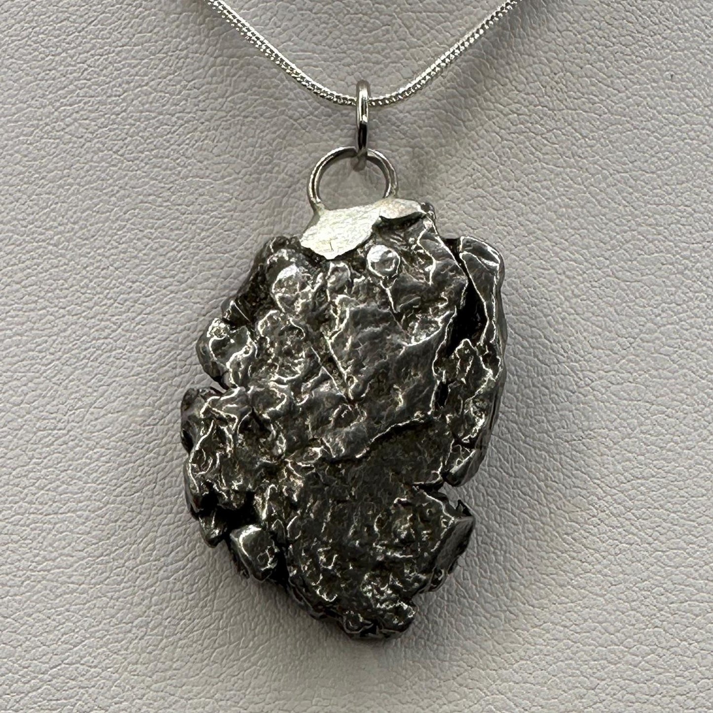 Beautiful Meteorite Campo del Cielo Pendant 18.04 Grams, Astronomy Gift, Authentic Meteorite, Meteorite Jewelry, Meteorite Pendant, COA