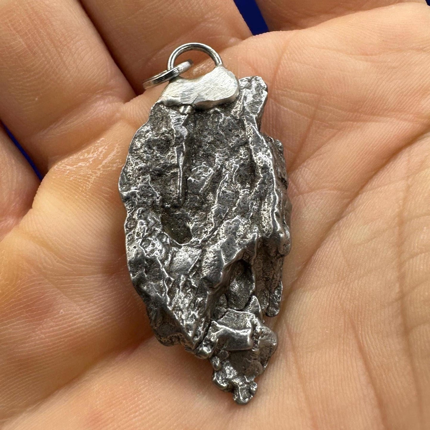 Beautiful Meteorite Campo del Cielo Pendant 14.23 Grams, Astronomy Gift, Authentic Meteorite, Meteorite Jewelry, Meteorite Pendant, COA