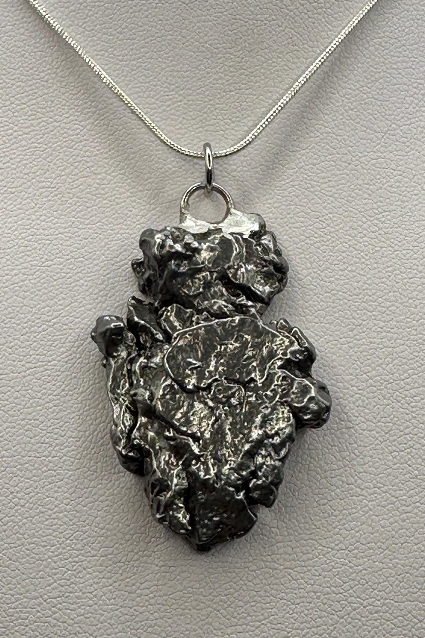 Unique and Rare Campo del Cielo Meteorite Pendant 25.19 grams, Astronomy Gift, Rare Moving Piece, Iron Meteorite, Space Gift, Space