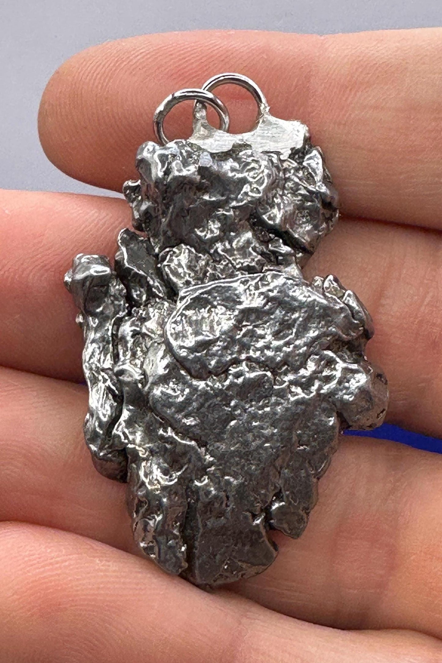 Unique and Rare Campo del Cielo Meteorite Pendant 25.19 grams, Astronomy Gift, Rare Moving Piece, Iron Meteorite, Space Gift, Space