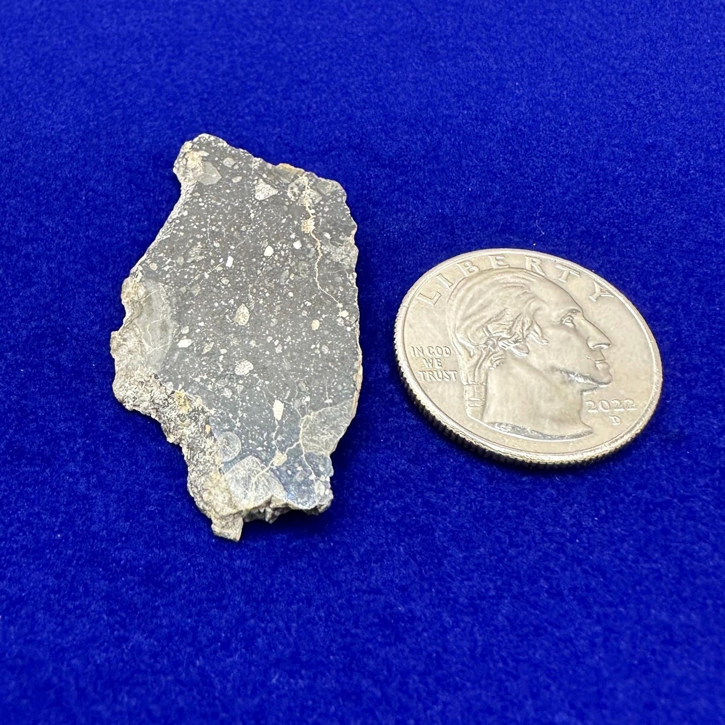 NWA 15583 Moon|Lunar Meteorite Slice, Feldspathic Breccia, Moon Meteorite, Meteorite Collection,Lunar Feldspathic Breccia, 5.25 grams