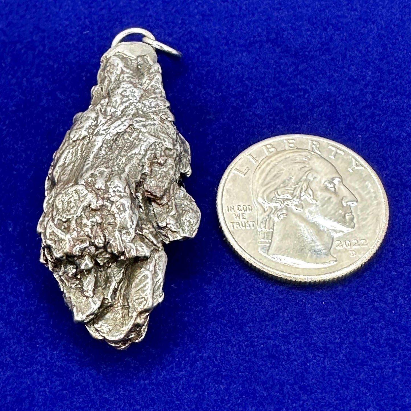 Beautiful Meteorite Campo del Cielo Pendant, 33.92 grams, Astronomy Gift, Authentic Meteorite, Meteorite Jewelry, Meteorite Pendant, COA