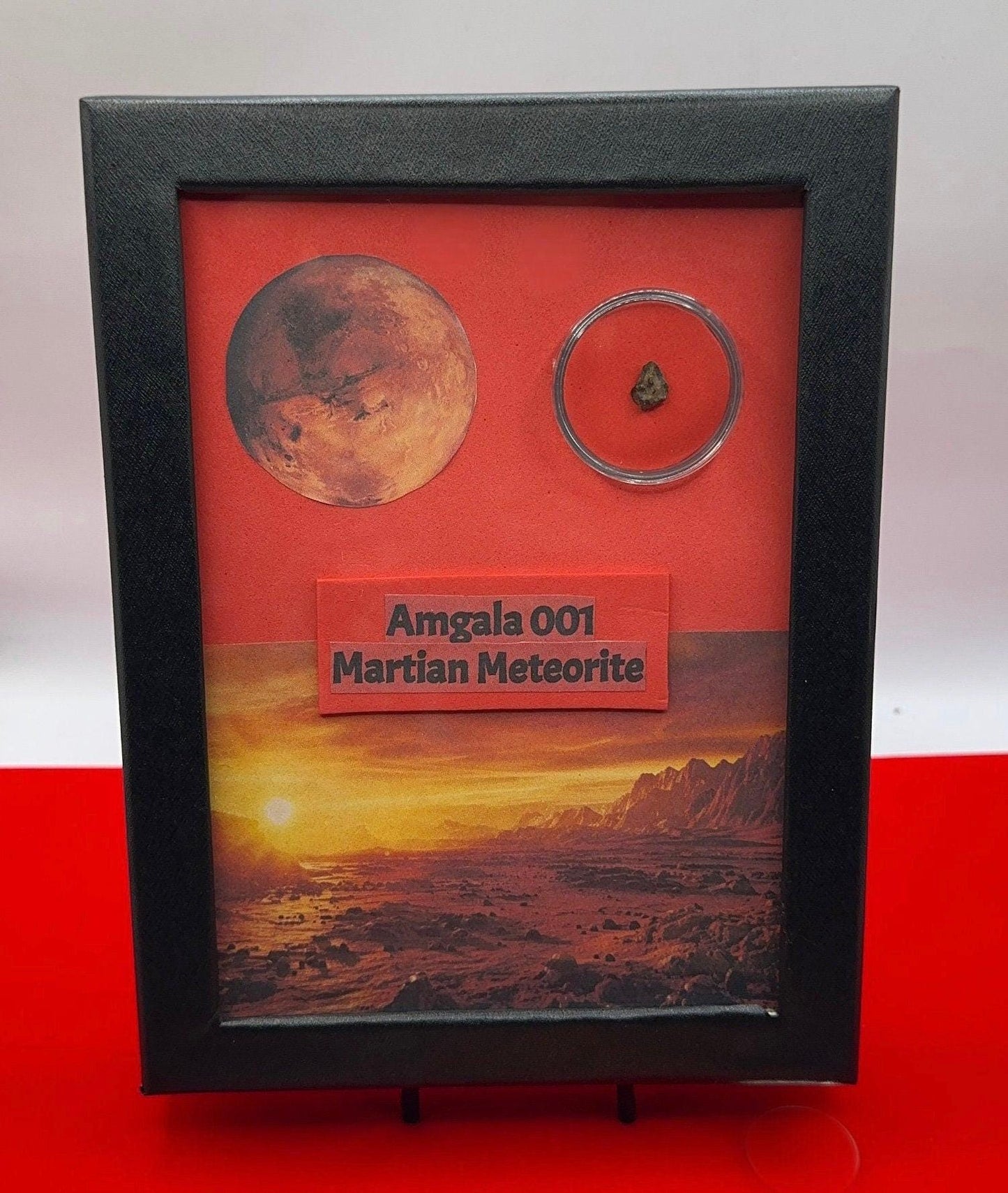 Mars Meteorite, Amgala Mars Meteorite, Mars Meteorite Display, Mars Rock, Authentic Meteorite, Mars, COA, Astronomy Gift, Space Gift, 8.0 oz