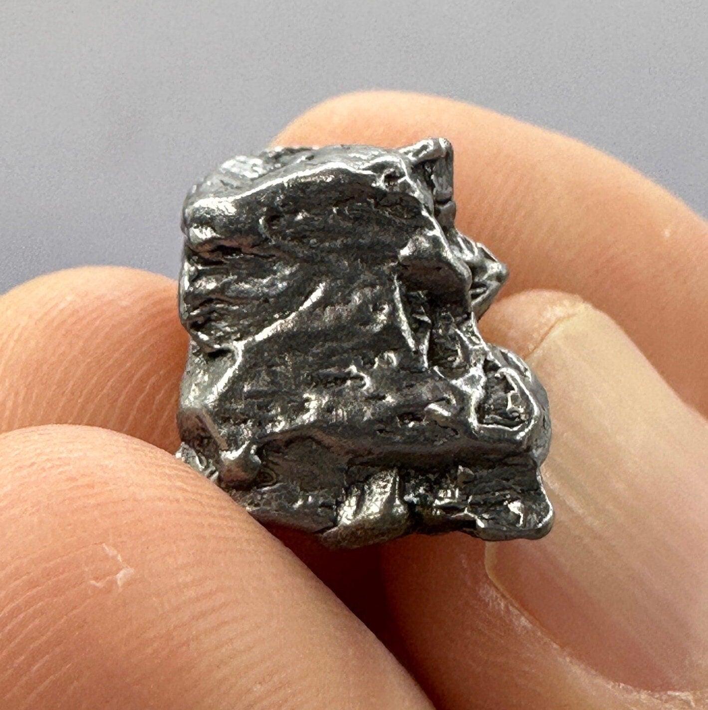 Beautiful Meteorite Specimen Campo del Cielo 7.48 grams, comes with a display case and velvet carrying bag, Astronomy Gift, Space Gift