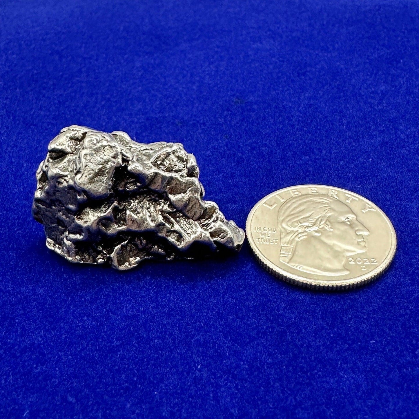 Beautiful Meteorite Specimen Campo del Cielo 31.78 grams, comes with a display case and velvet carrying bag, Astronomy Gift, Space Gift