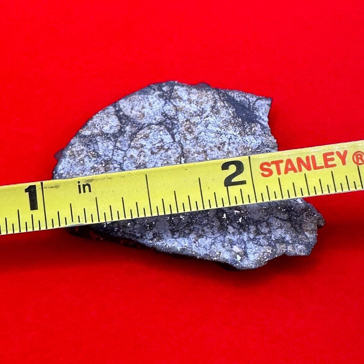 Vinales Meteorite Slice, Vinales, L6 Chondrite, Wintessed Fall, Chondrules, Meteorite Collection, Chondrite, Astronomy Gift, 6.86 grams