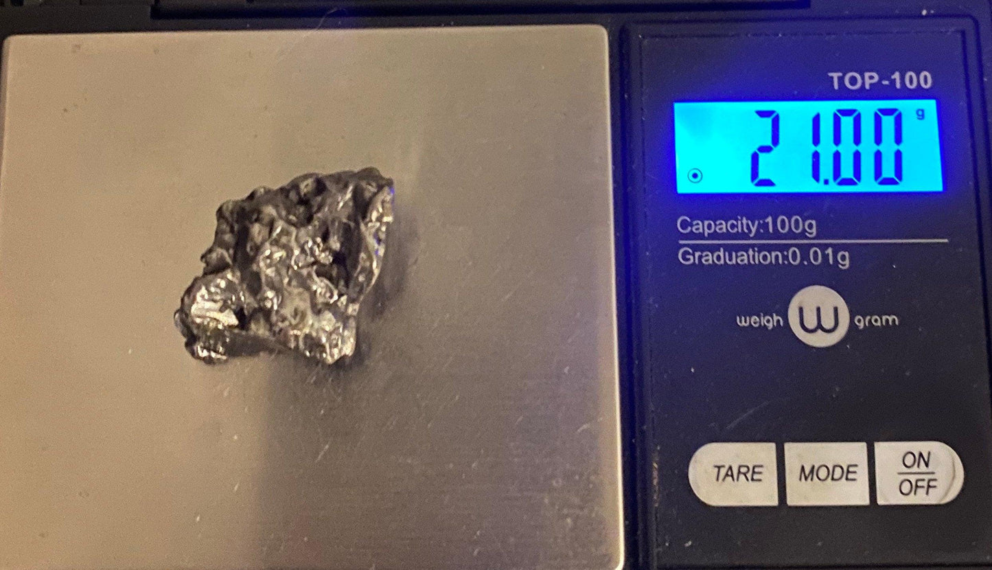 Campo del Cielo Meteorite Specimen, Beautiful and Unique, Astronomy Gift, Space Gift, Reiki, Energy Work, Iron Meteorite, 21.00 grams