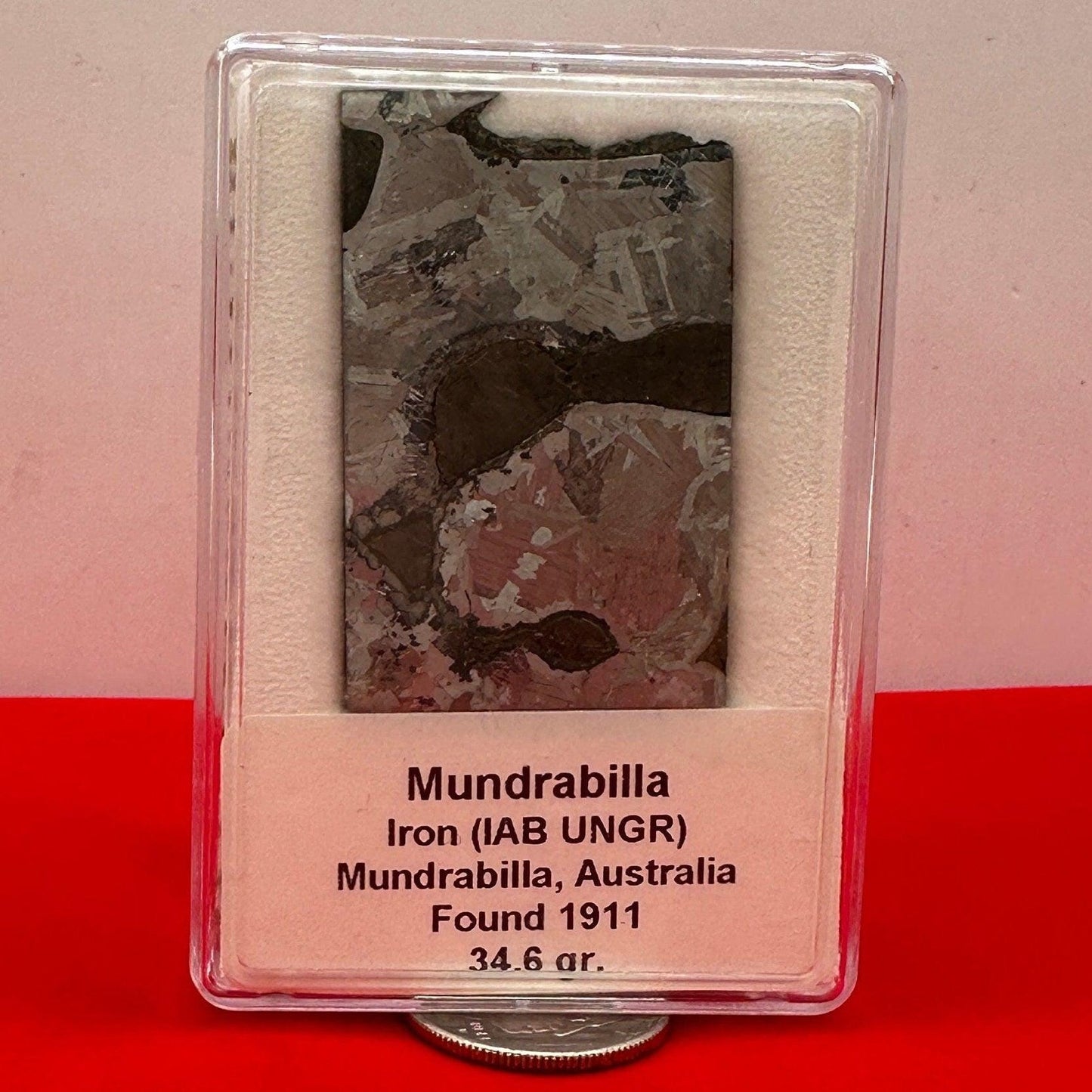 Unique Iron Meteorite Mundrabilla Etched Slice, 34.56 grams, Astronomy Gift, Space Gift, Iron Meteorite, Australia, Meteorite Collection