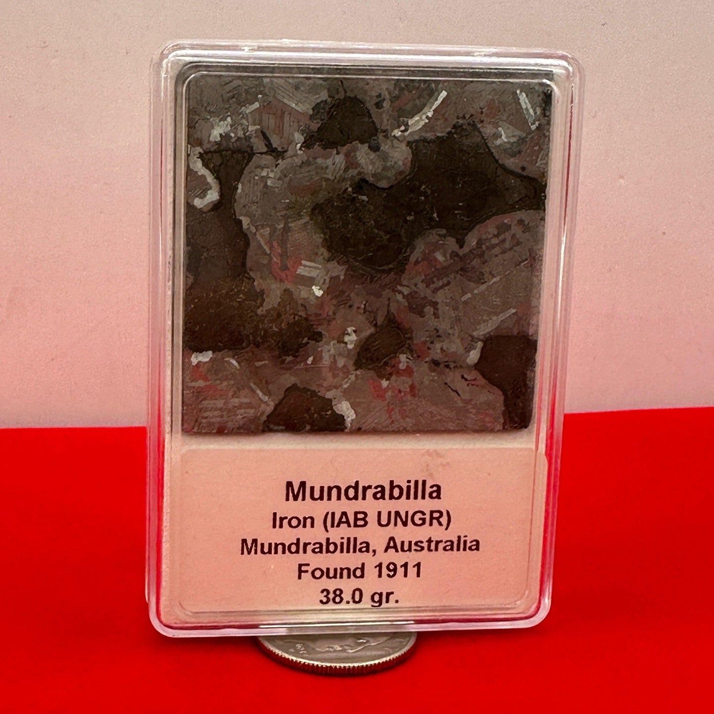 Unique Iron Meteorite Mundrabilla Etched Slice, 38.01 grams, Astronomy Gift, Space Gift, Iron Meteorite, Australia, Meteorite Collection