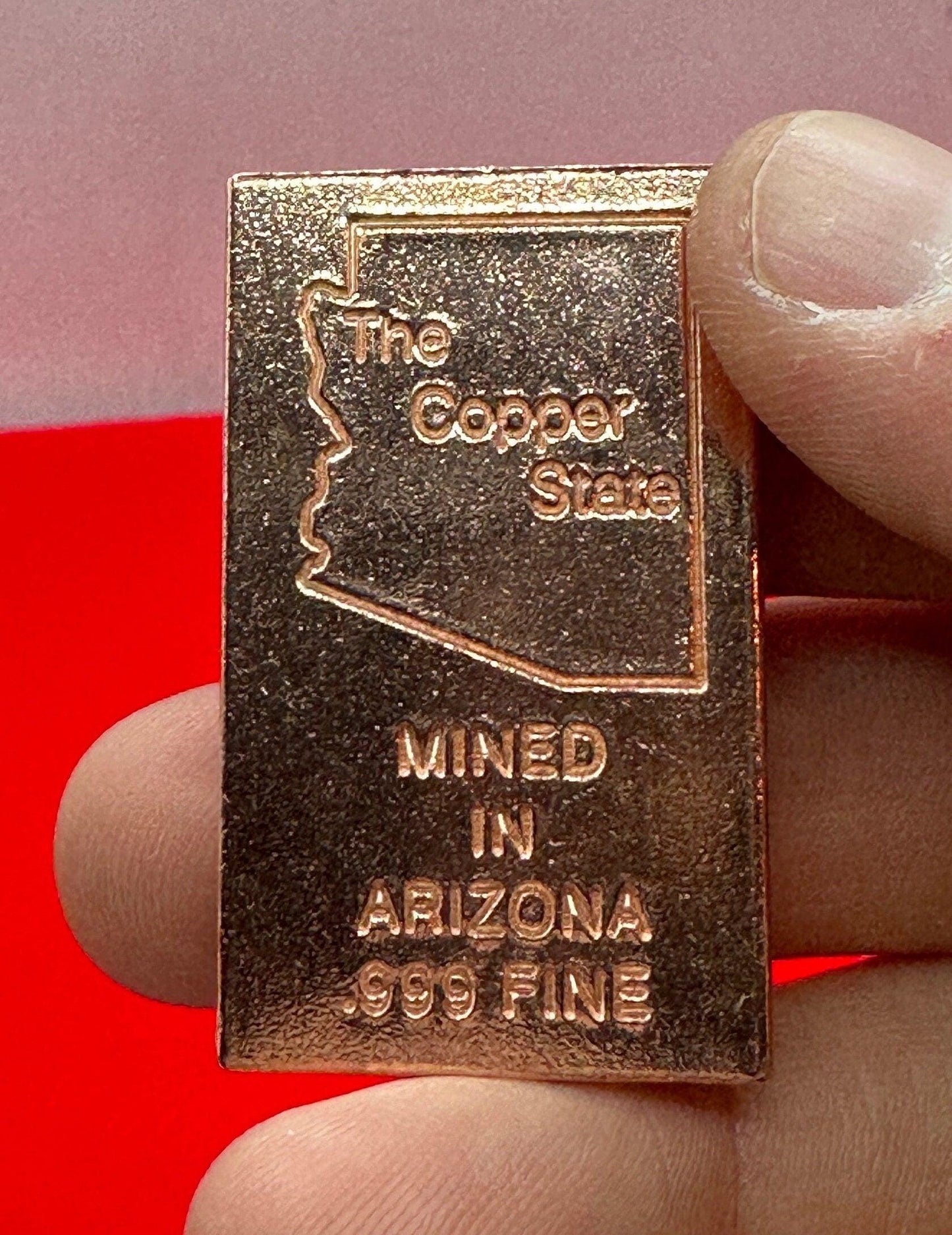 Beautiful Arizona .999 Fine Copper Bar, Globe Arizona Copper, Arizona, Copper, Arizona Gift, Copper Bar, 30 grams, 1.1 ounces