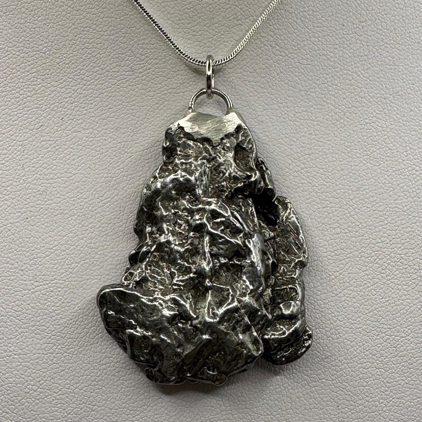 Beautiful Meteorite Campo del Cielo Pendant, 40.70 grams, Astronomy Gift, Authentic Meteorite, Meteorite Jewelry, Meteorite Pendant, COA