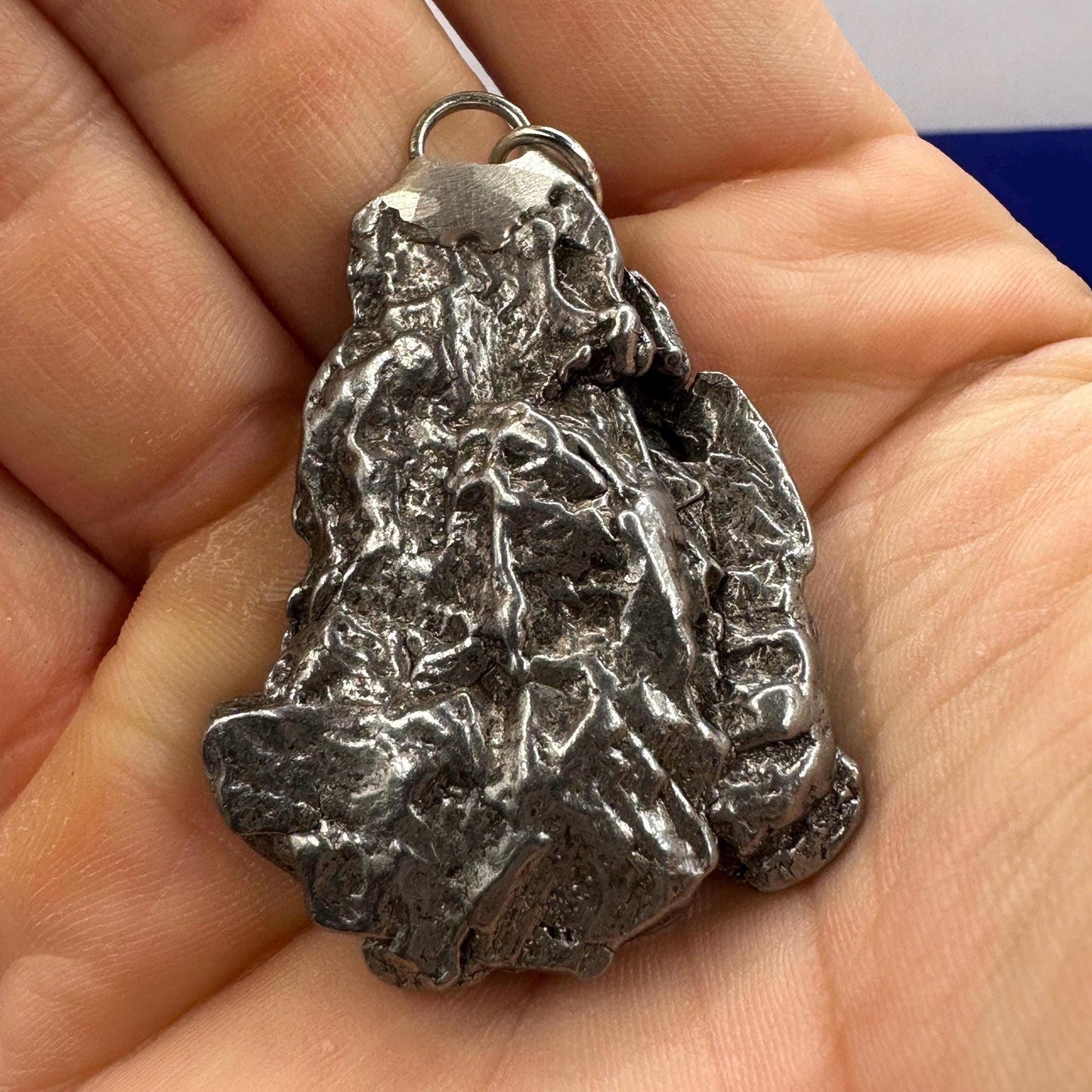 Beautiful Meteorite Campo del Cielo Pendant, 40.70 grams, Astronomy Gift, Authentic Meteorite, Meteorite Jewelry, Meteorite Pendant, COA