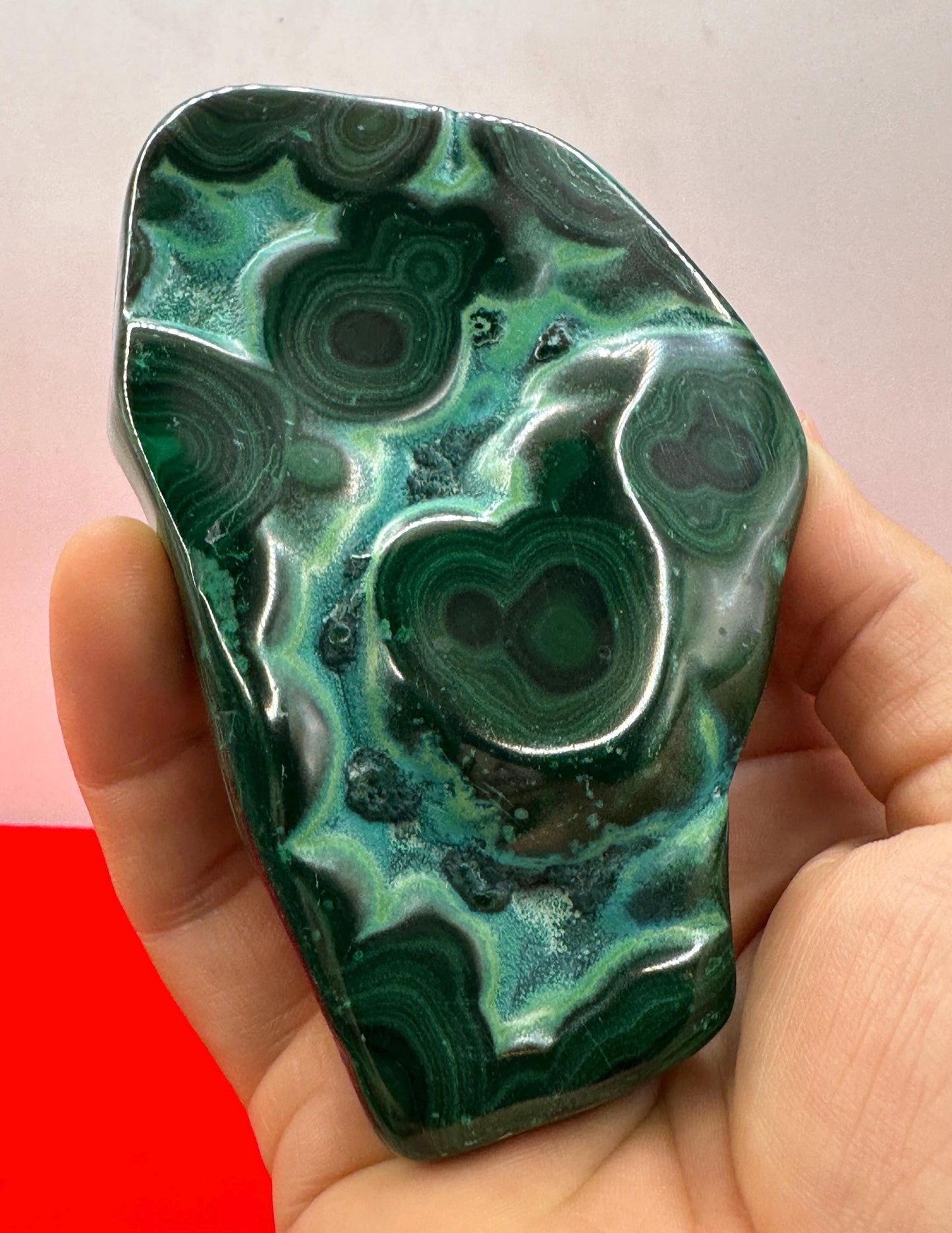 Polished Malachite Chrysocolla Formation, Malachite Paperweight, Malachite, Heart Chakra, Protection, Home Decore, Office Decor, 378 grams