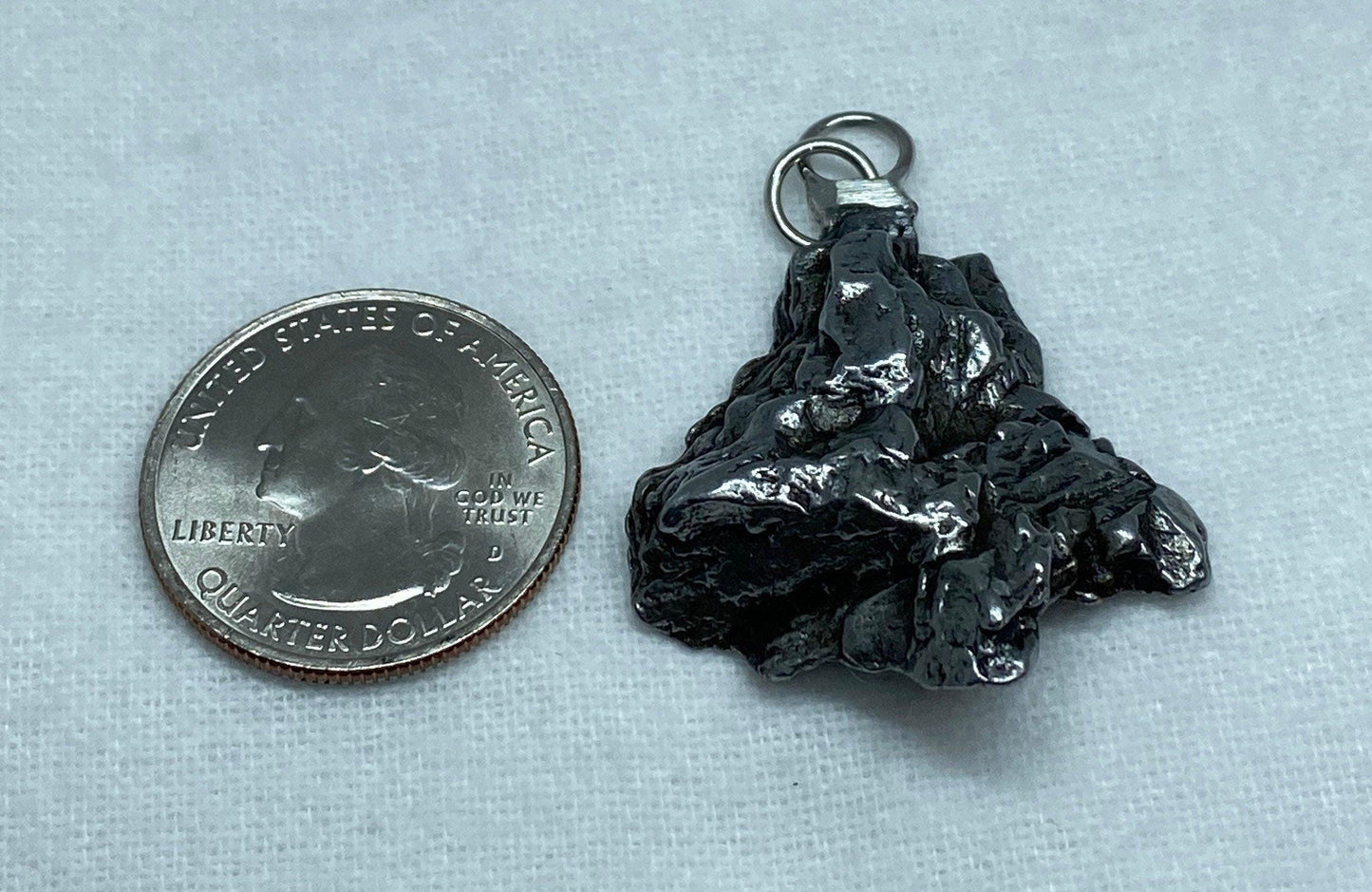 Meteorite Campo del Cielo Pendant 18.61 grams, Beautiful and unique meteorite formation, a gift from the cosmos