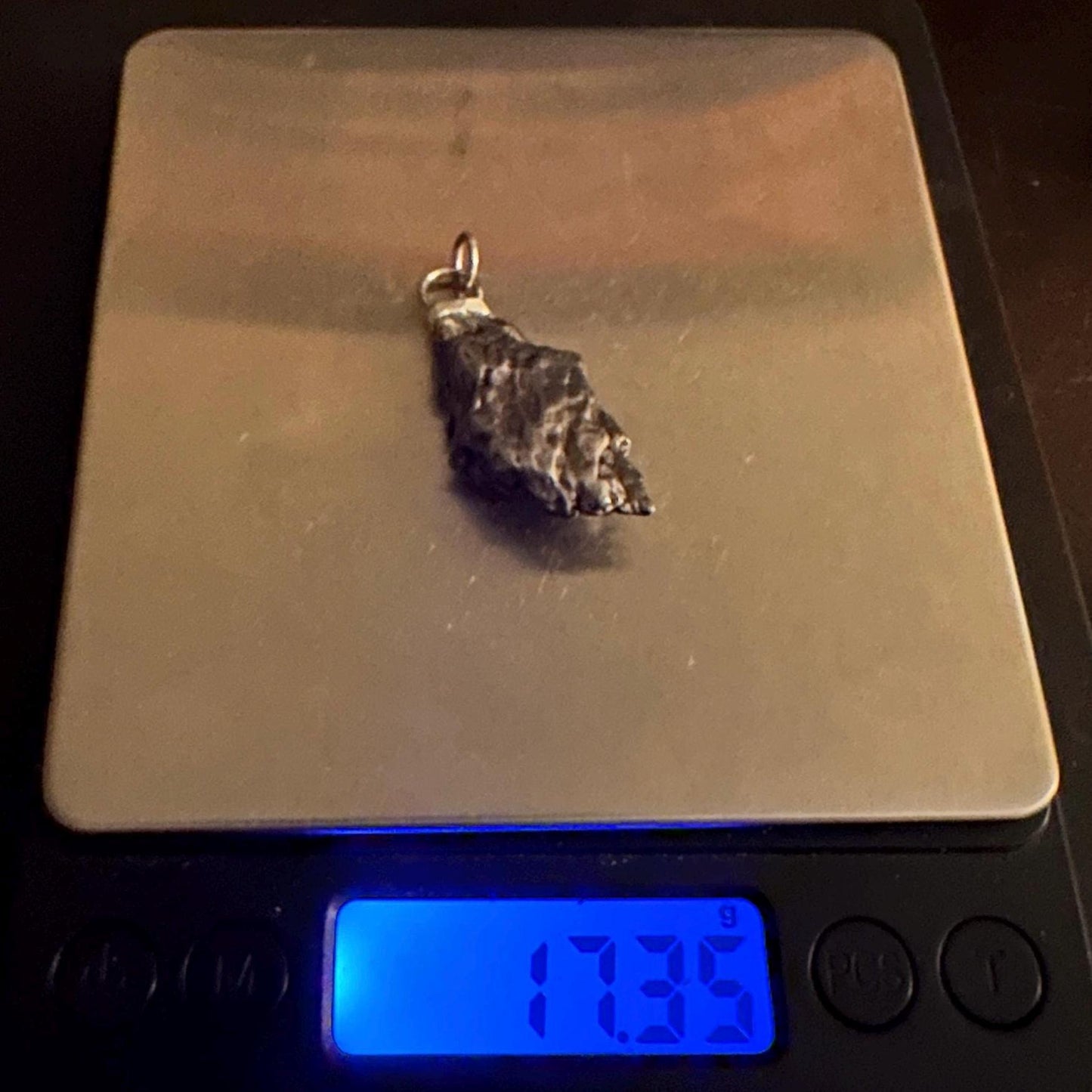 Beautiful Meteorite Campo del Cielo Pendant 17.35 Grams, Astronomy Gift, Authentic Meteorite, Meteorite Jewelry, Meteorite Pendant, COA