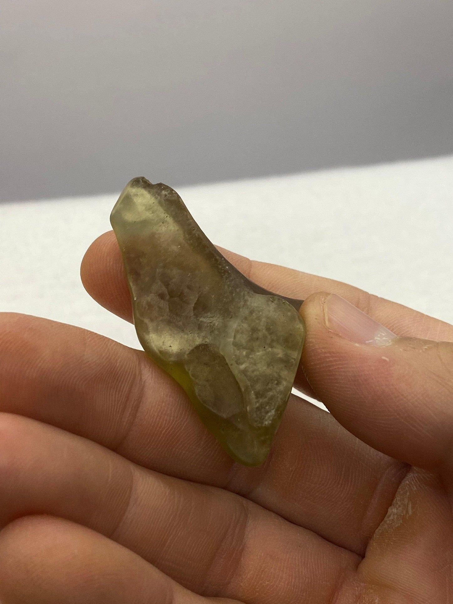 Rare Greenish Libyan Desert Glass, Libyan Gold Tektite, Golden Moldavite, Manifestation Talisman, Astronomy Gift, Space Gift, 14.00 grams