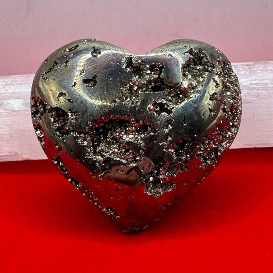 Beautiful Pyrite Heart, Pyrite, Heart Shaped, Balance, Heart, Arizona Pyrite, willpower, Mothers Day, Fools Gold, 5.4 ounces