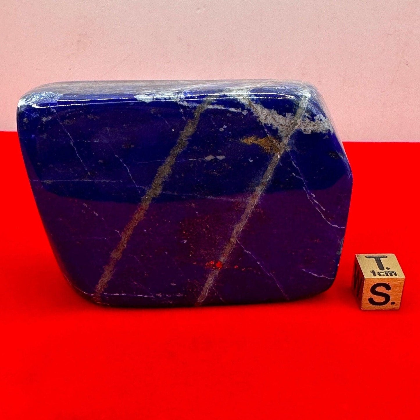 Beautiful High Quality Lapis Lazuli Stone Slab, Rock Collection, Home Decor, Office Decor, Reiki,Throat Chakra, Energy Work, 8.9 ounces