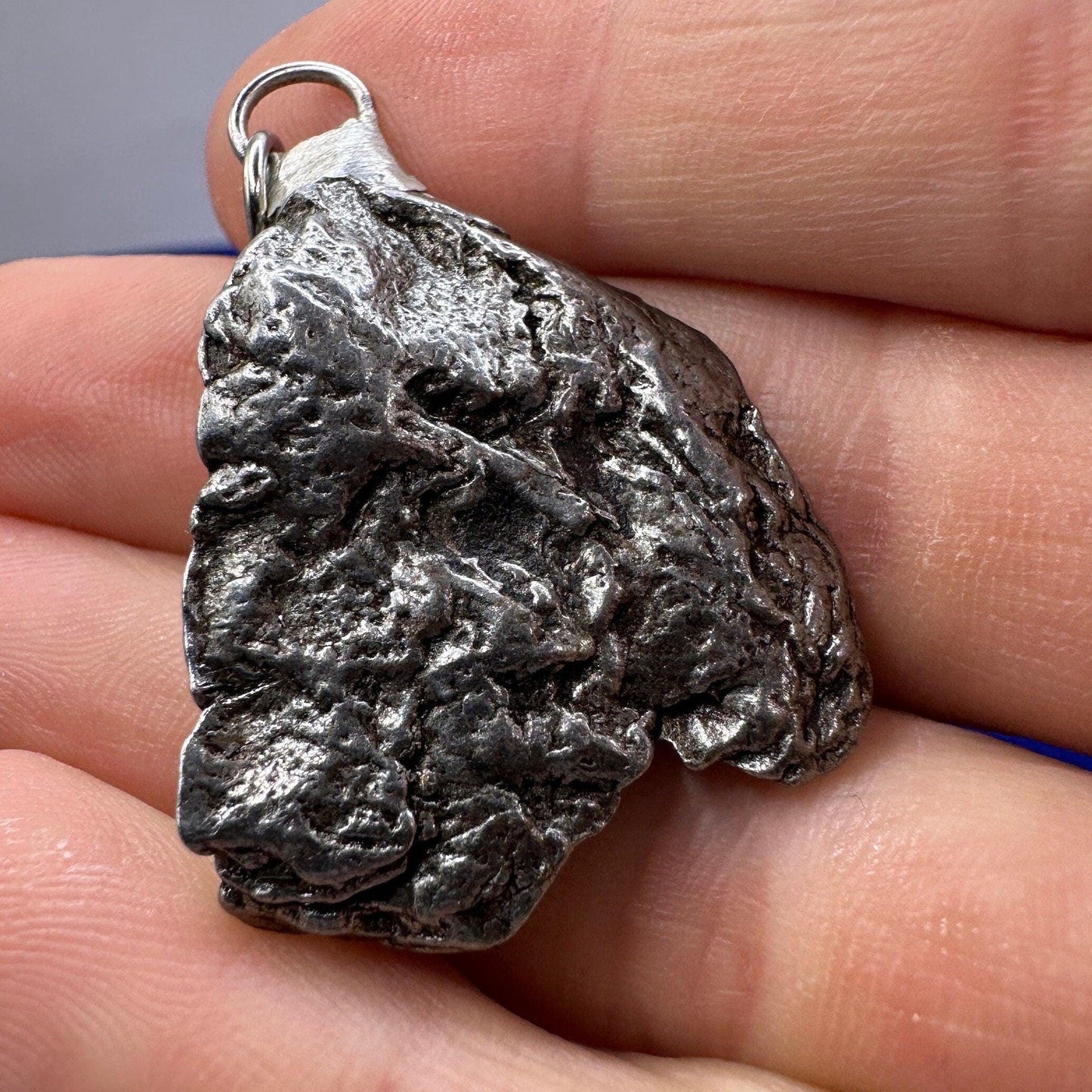 Beautiful Aletai Meteorite Pendant, 20.89 grams, Astronomy Gift, Authentic Meteorite, Meteorite Jewelry, Meteorite Pendant, COA, Space Gift