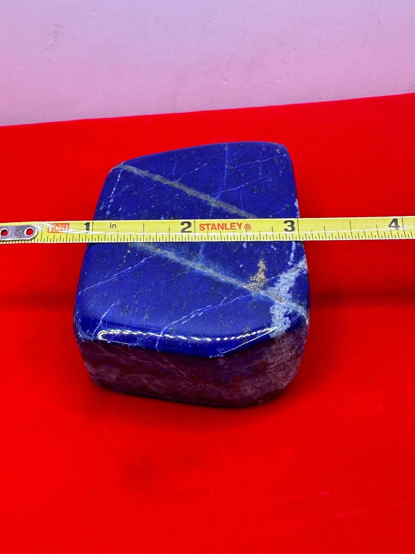 Beautiful High Quality Lapis Lazuli Stone Slab, Rock Collection, Home Decor, Office Decor, Reiki,Throat Chakra, Energy Work, 8.9 ounces