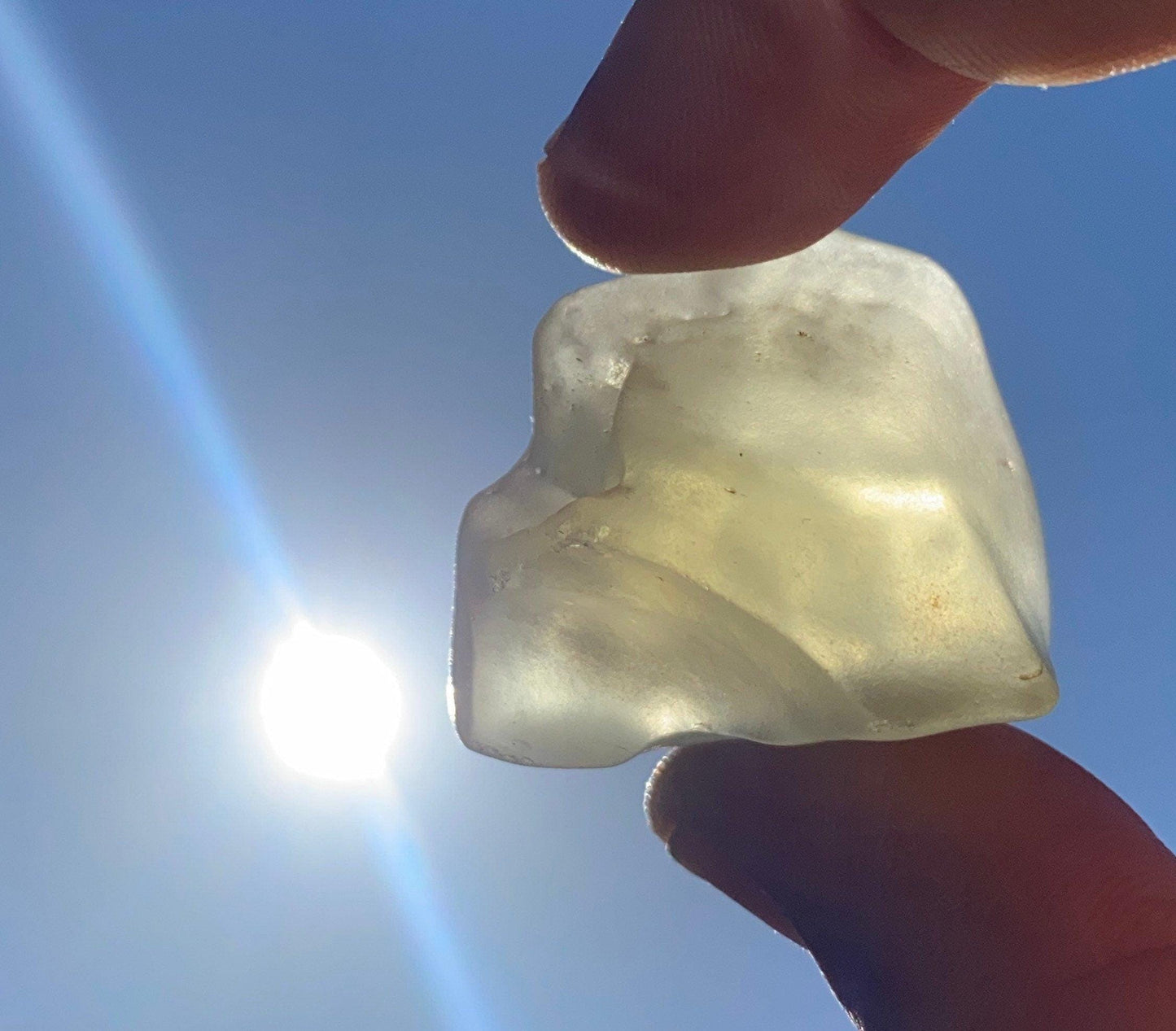 Rare Smooth Libyan Desert Glass, Libyan Gold Tektite, Golden Moldavite, Manifestation Talisman, Astronomy Gift, Space Gift, 20.88 grams