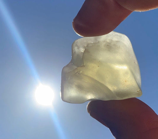 Libyan Desert Glass: Golden Tektite Talisman, Authentic Space Gift, 20.88 grams
