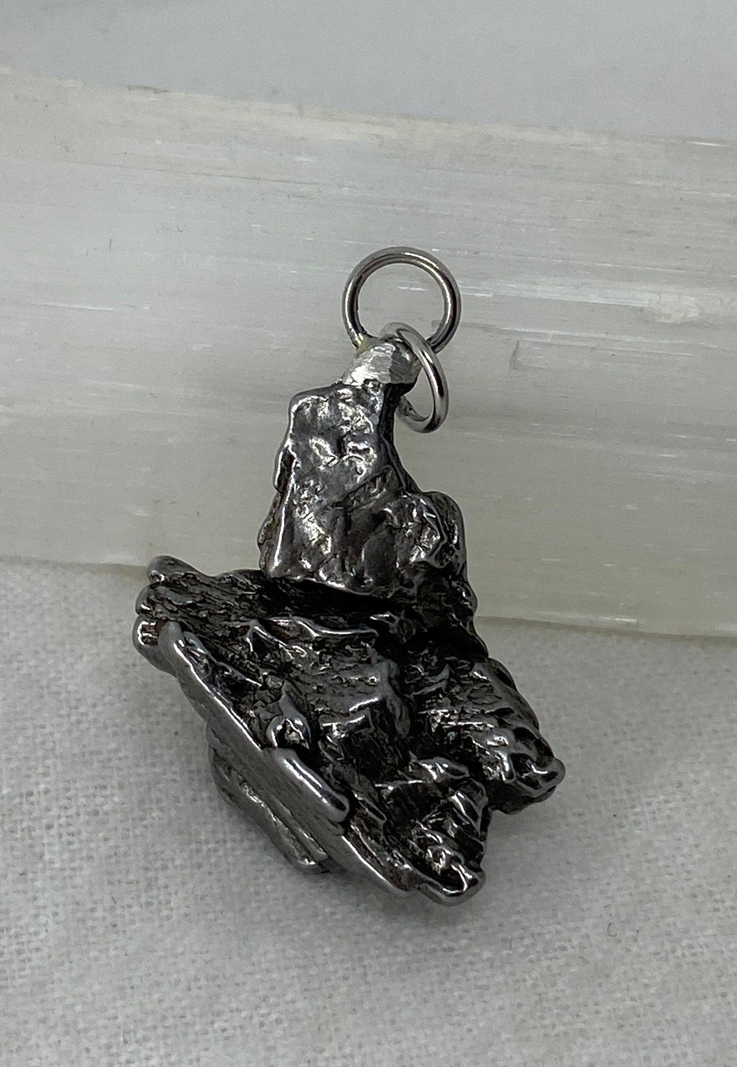 Meteorite Campo del Cielo Pendant 22.43 grams, Beautiful and unique meteorite formation, a gift from the cosmos