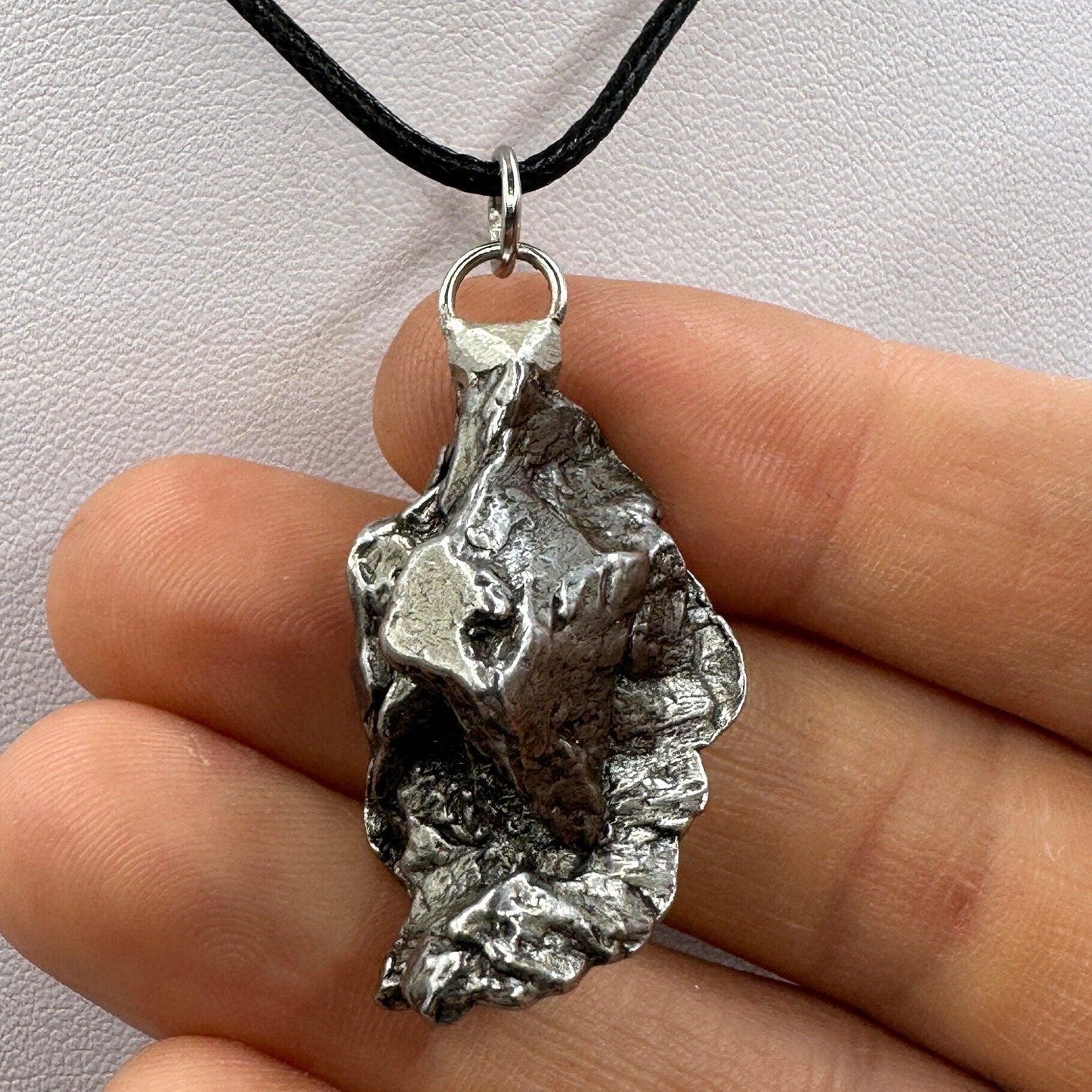 Beautiful Meteorite Campo del Cielo Pendant 18.86 grams, Astronomy Gift, Authentic Meteorite, Meteorite Jewelry, Meteorite Pendant, COA