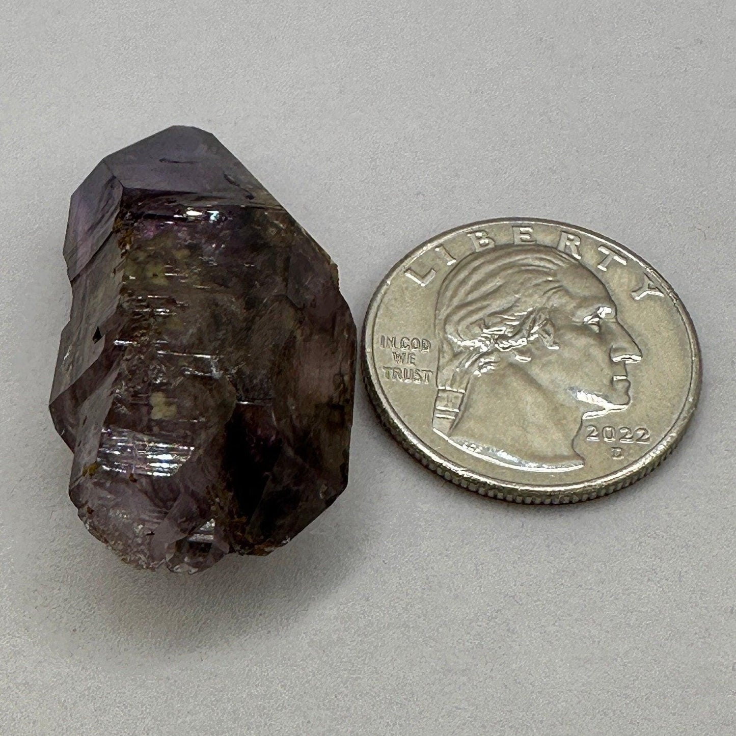 Shangaan Amethyst Scepter Crystal, Twin Quartz, Amethyst Scepter, Zimbabwe, Reiki Healing, 17.14 Grams