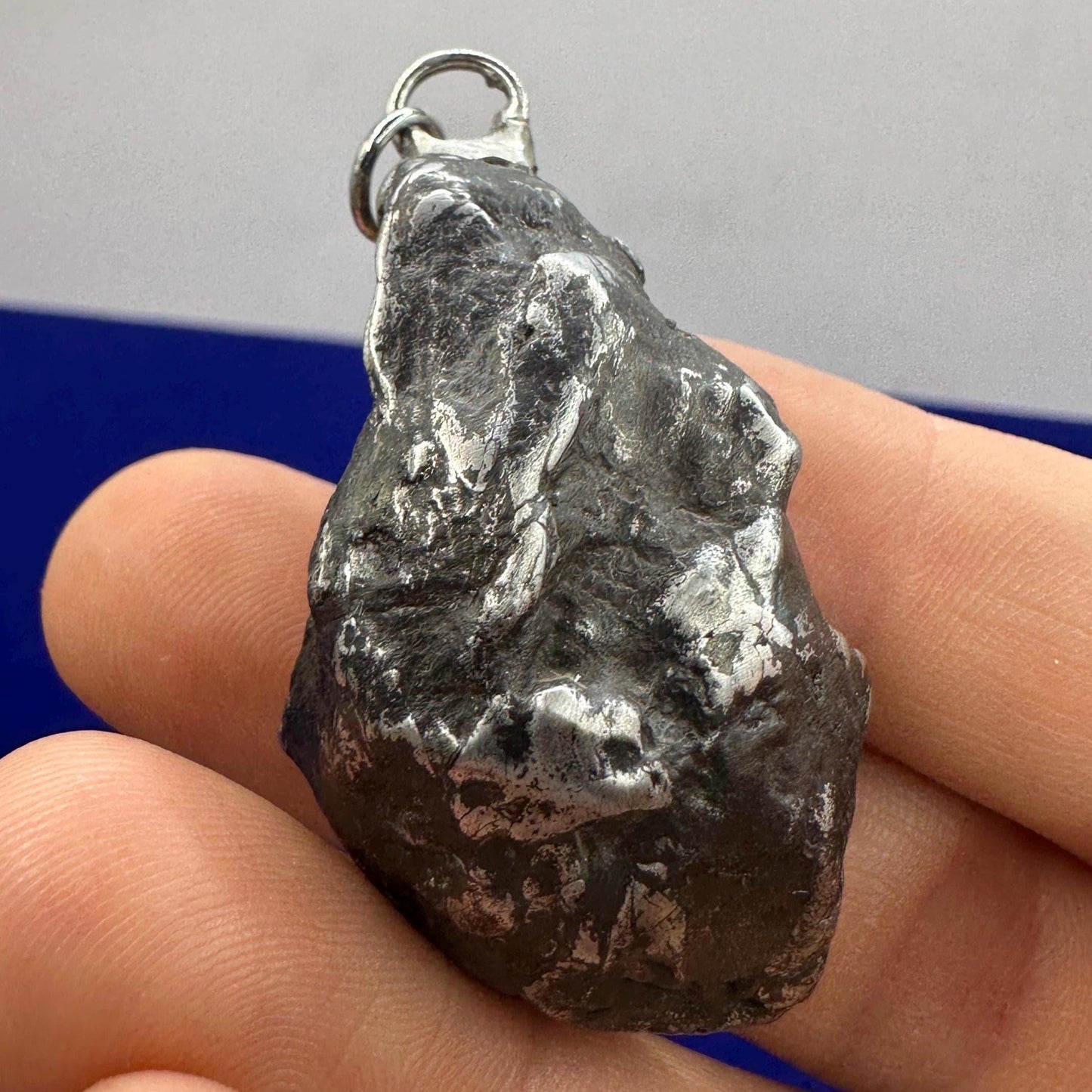 Beautiful Meteorite Campo del Cielo Pendant 44.12 Grams, Oriented, Astronomy Gift, Authentic Meteorite, Meteorite Jewelry, Meteorite Pendant