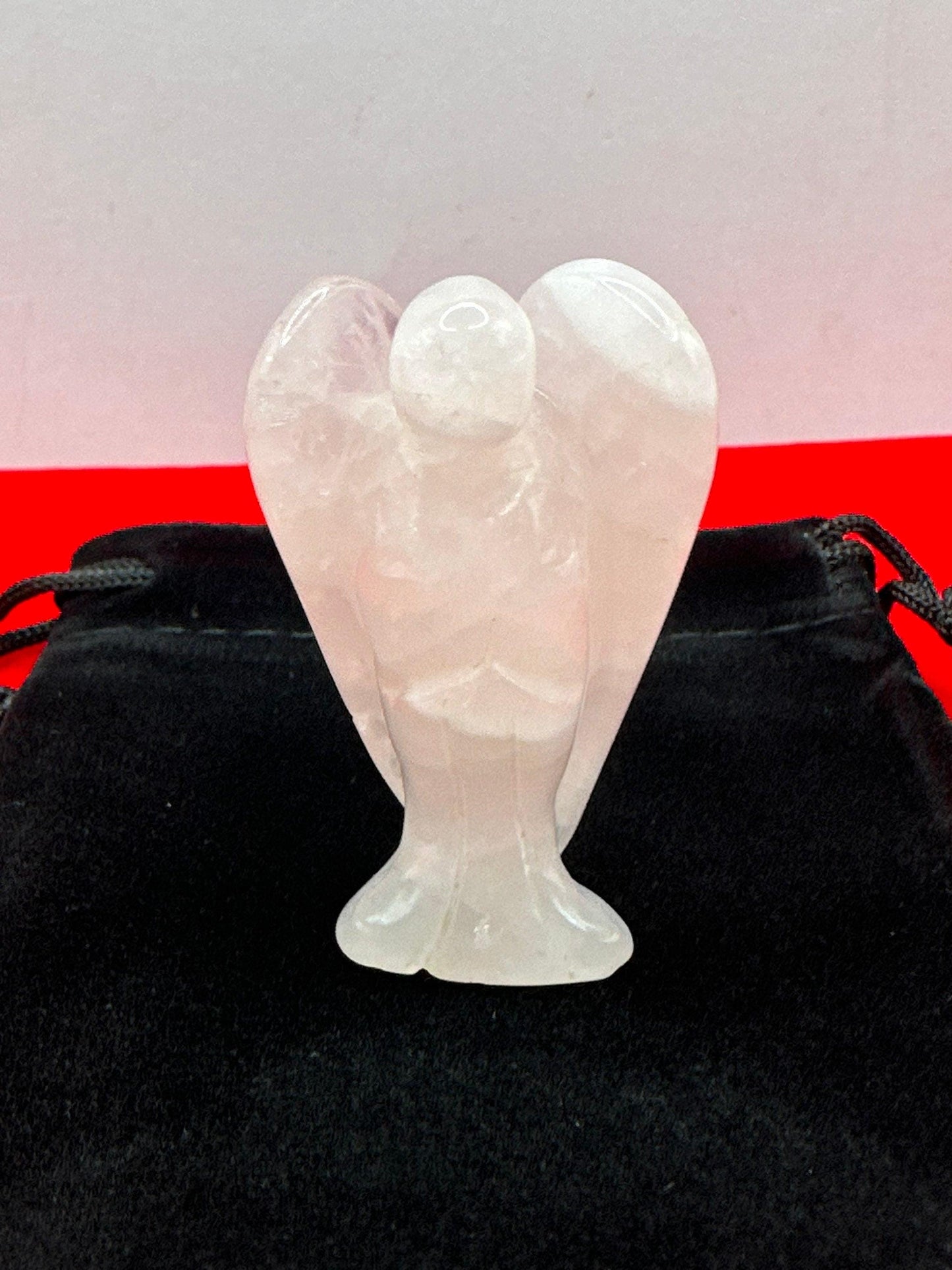 Rose Quartz Angel, Pocket Stone, Protection Stone, Guardian Angel, Rose Quartz, Angel Figurine, 30.55 grams