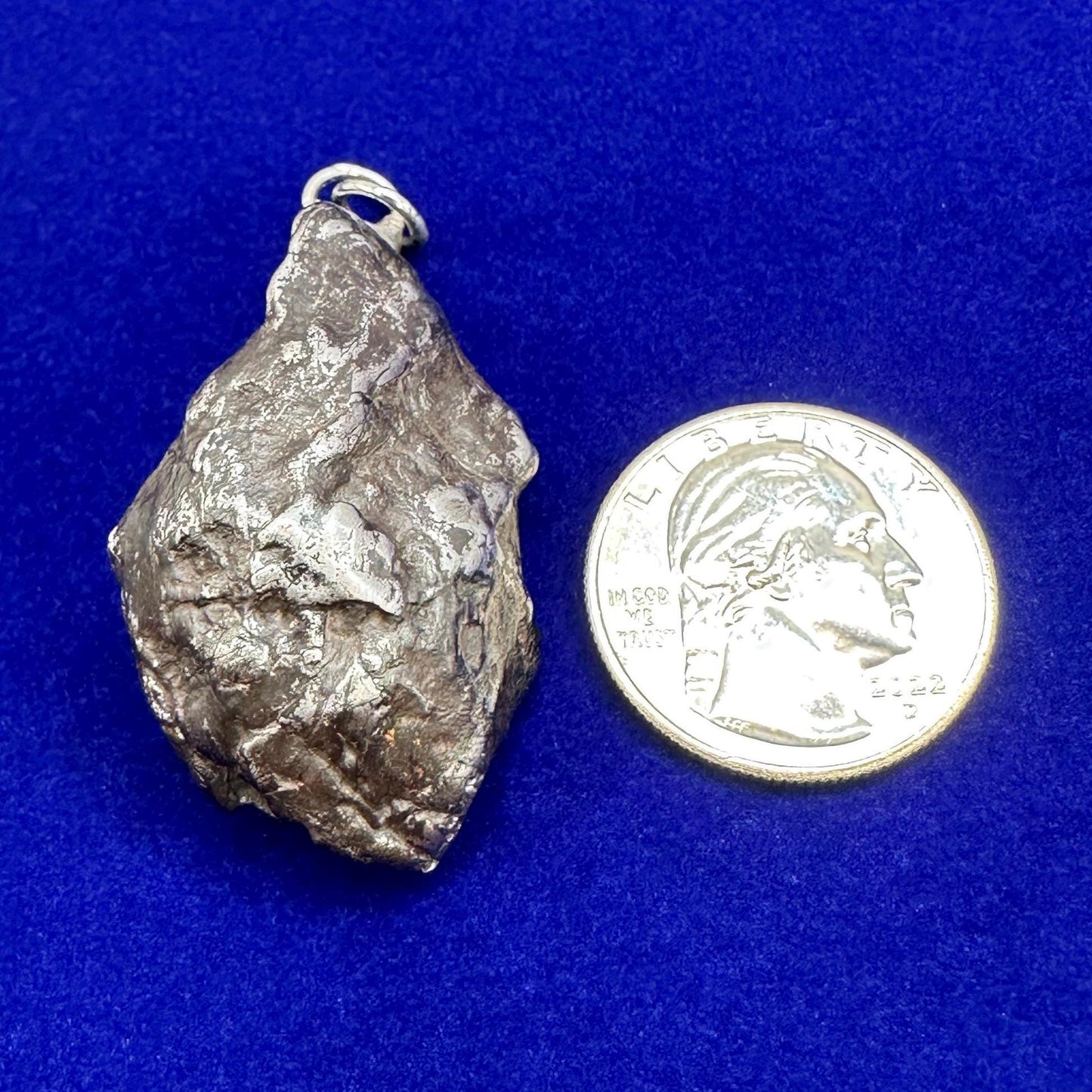 Beautiful Meteorite Campo del Cielo Pendant 44.12 Grams, Oriented, Astronomy Gift, Authentic Meteorite, Meteorite Jewelry, Meteorite Pendant