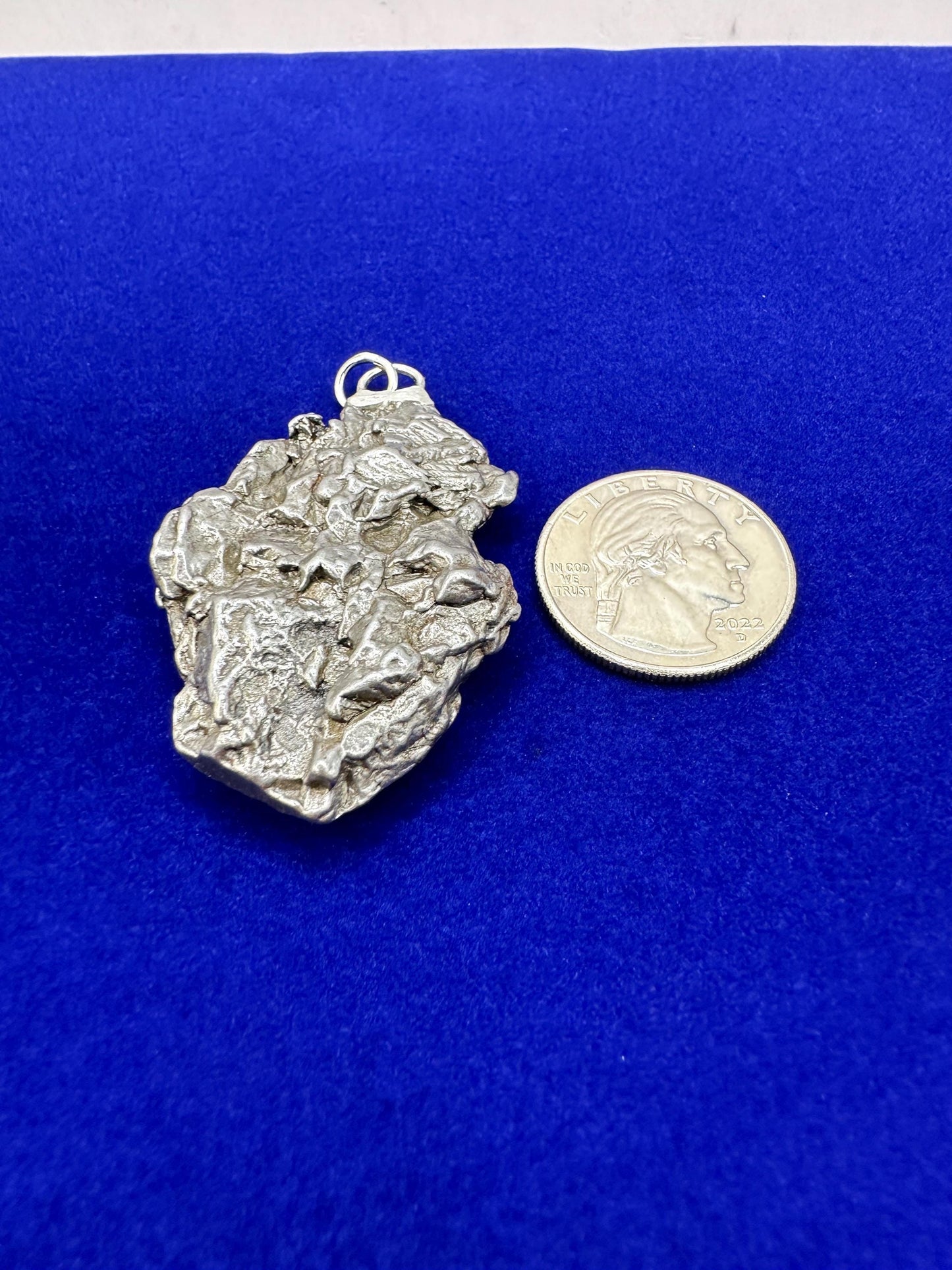 Beautiful Meteorite Campo del Cielo Pendant 44.61 Grams, Astronomy Gift, Authentic Meteorite, Meteorite Jewelry, Meteorite Pendant, COA