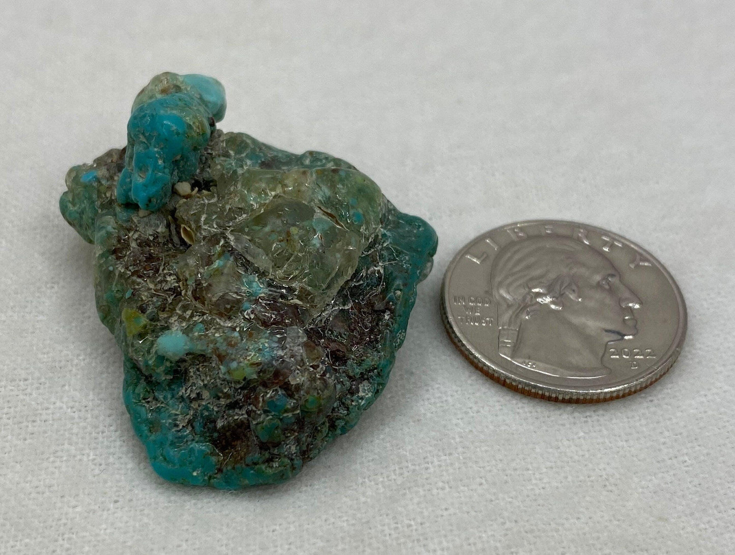 Beautiful High Quality Kingman Turquoise, Nugget, Ithaca Peak, Rock Collection, Reiki, Arizona, Arizona Turquoise, 19.77 grams|98.85 carats