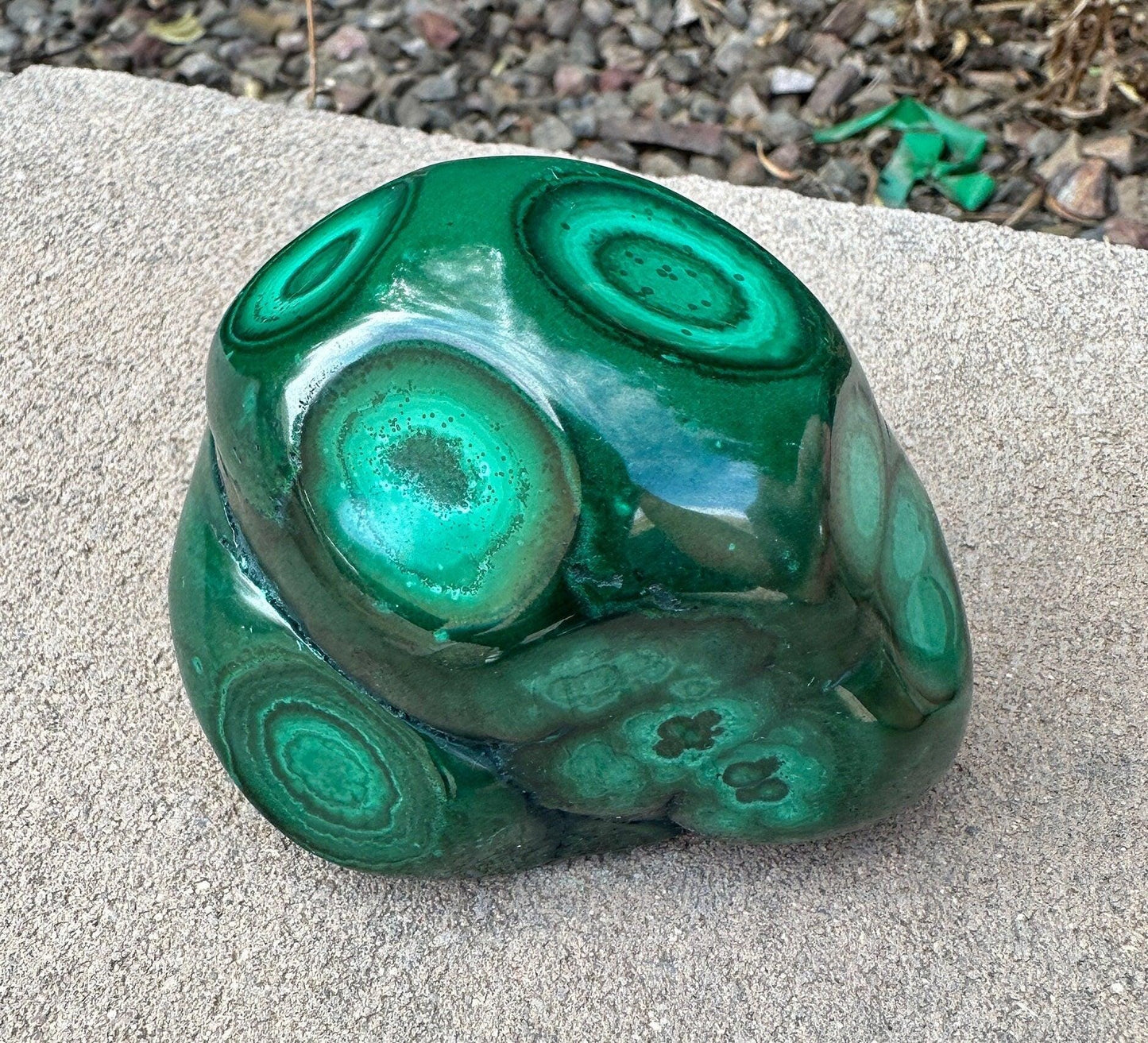 Polished Malachite Formation, Malachite Paperweight, Malachite Centerpiece, Heart Chakra, Excellent Quality, Protection, 620 grams