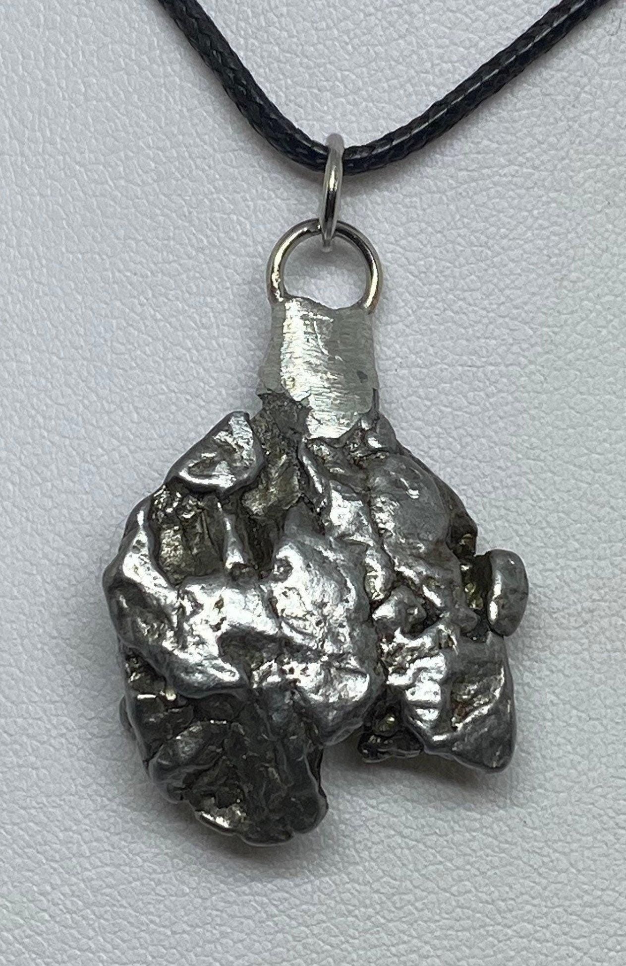 Campo del Cielo Meteorite Pendant: Authentic Iron Meteorite Jewelry, Space Gift, 22.36 grams