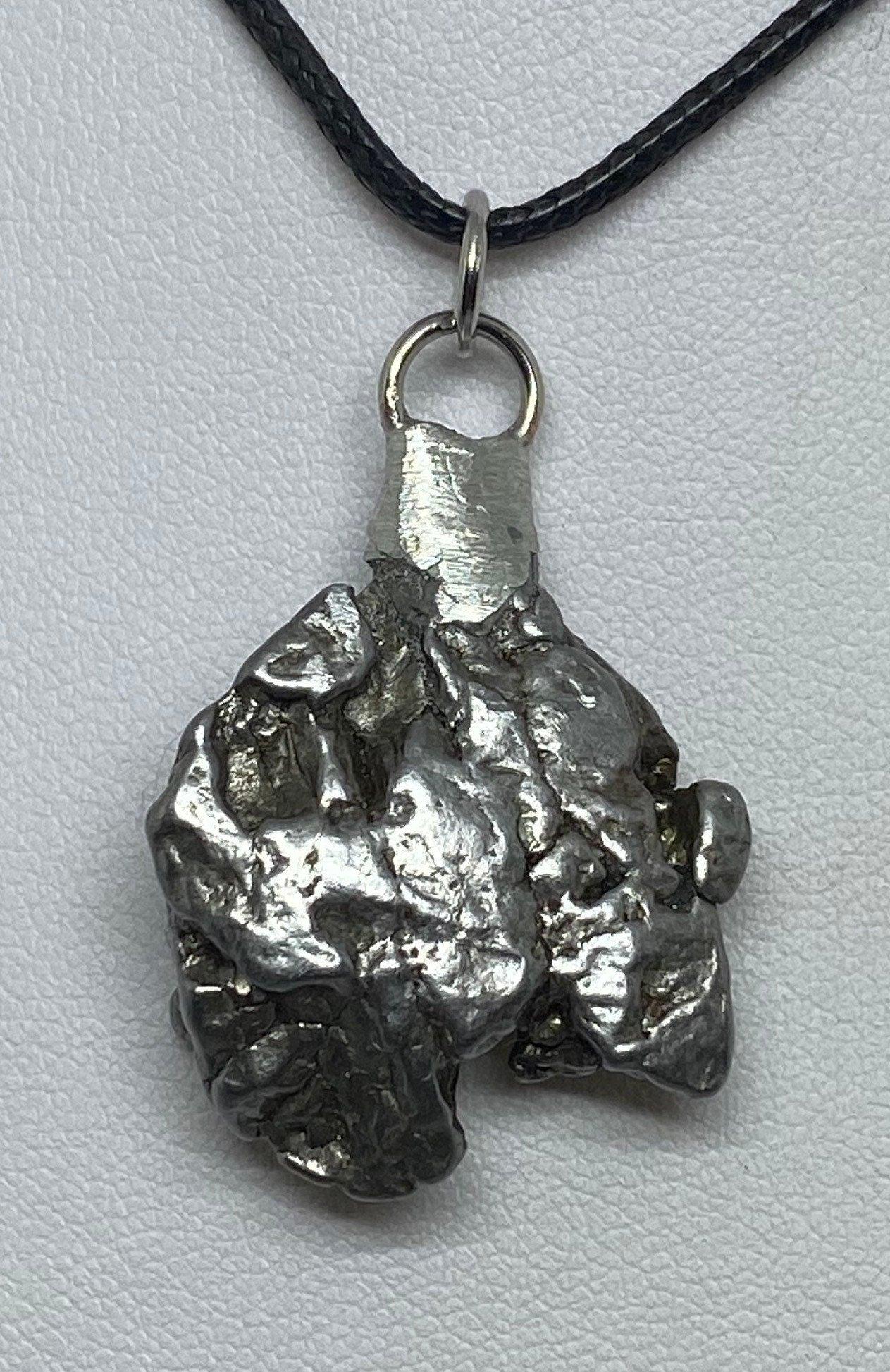 Campo del Cielo Meteorite Pendant: Authentic Iron Meteorite Jewelry, Space Gift, 22.36 grams