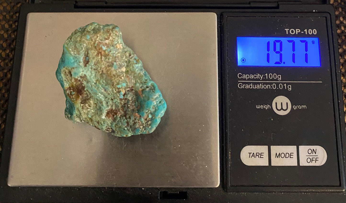 Beautiful High Quality Kingman Turquoise, Nugget, Ithaca Peak, Rock Collection, Reiki, Arizona, Arizona Turquoise, 19.77 grams|98.85 carats