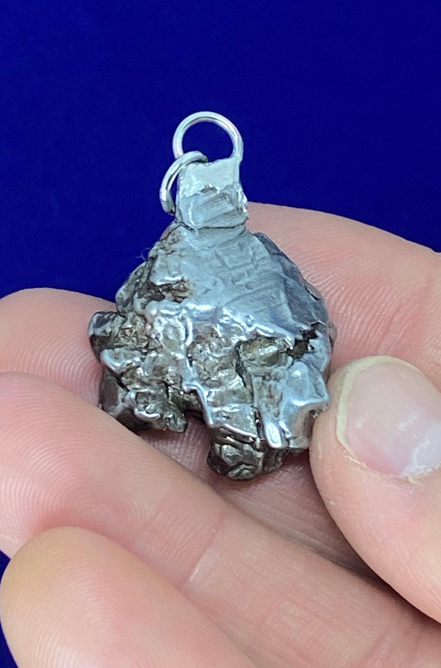 Campo del Cielo Meteorite Pendant: Authentic Iron Meteorite Jewelry, Space Gift, 22.36 grams