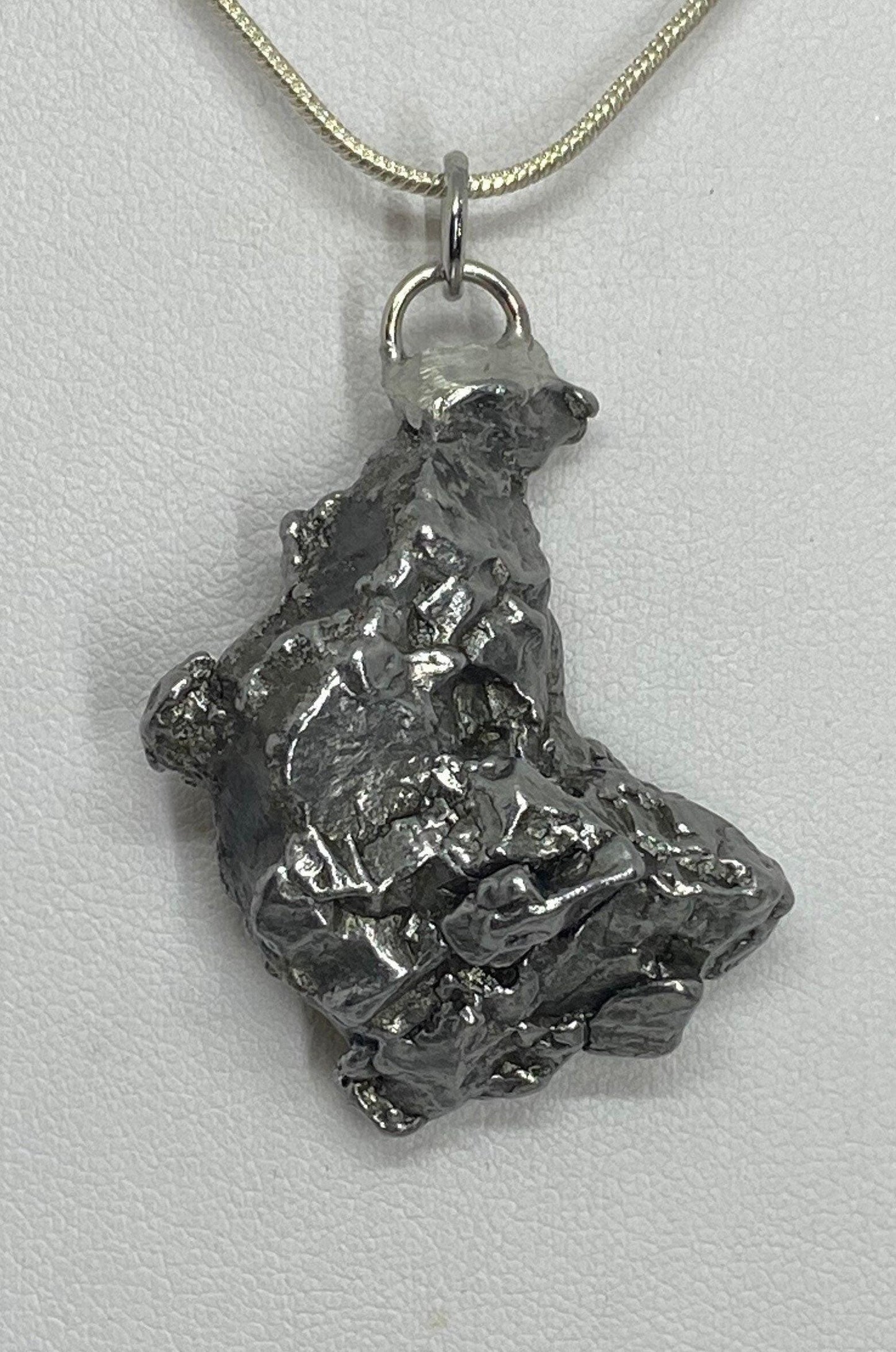 Rare Meteorite Campo del Cielo Pendant 29.07 grams, Beautiful and unique meteorite formation, a gift from the cosmos