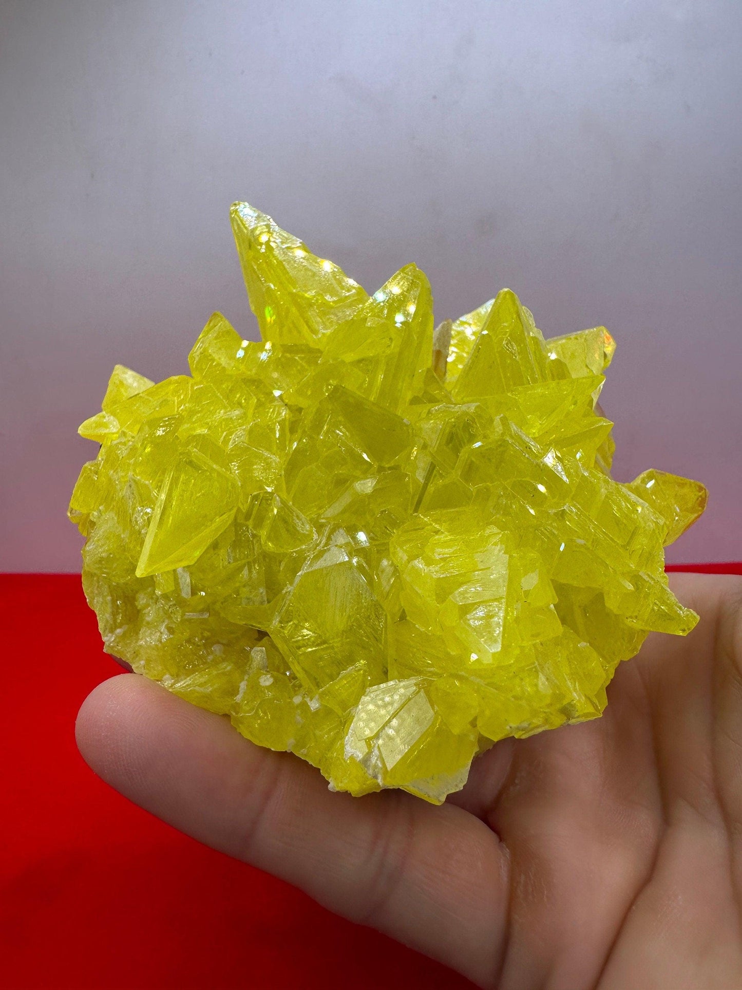 Beautiful Large Top Grade Sulfur Crystal, Sulfer Crystal Specimen, Yellow Crystal, Creativity, Spiked Sulfur Crystal, 15.1 ounces