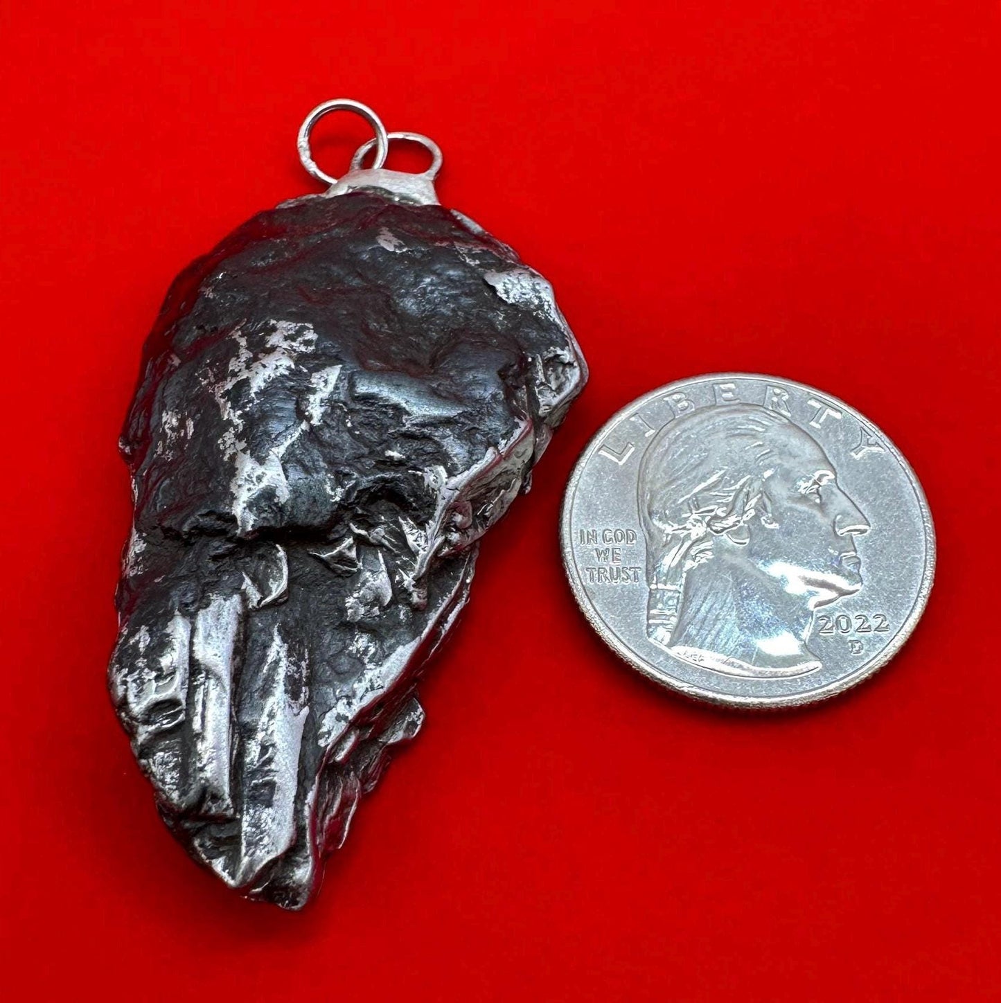 Uruacu Meteorite Pendant, Brazil, Uruacu Meteorite Crystal, Astronomy Gift, Space Gift, Iron Meteorite, COA, Manifestation, Success, 45.92g