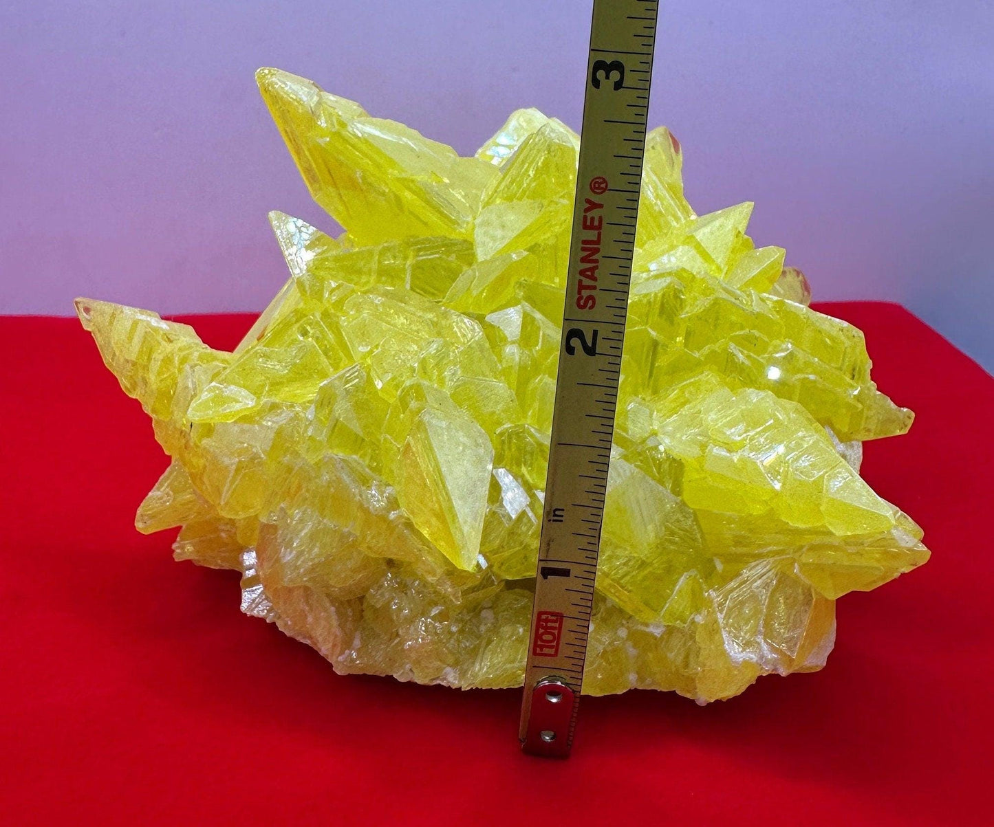 Beautiful Large Top Grade Sulfur Crystal, Sulfer Crystal Specimen, Yellow Crystal, Creativity, Spiked Sulfur Crystal, 15.1 ounces