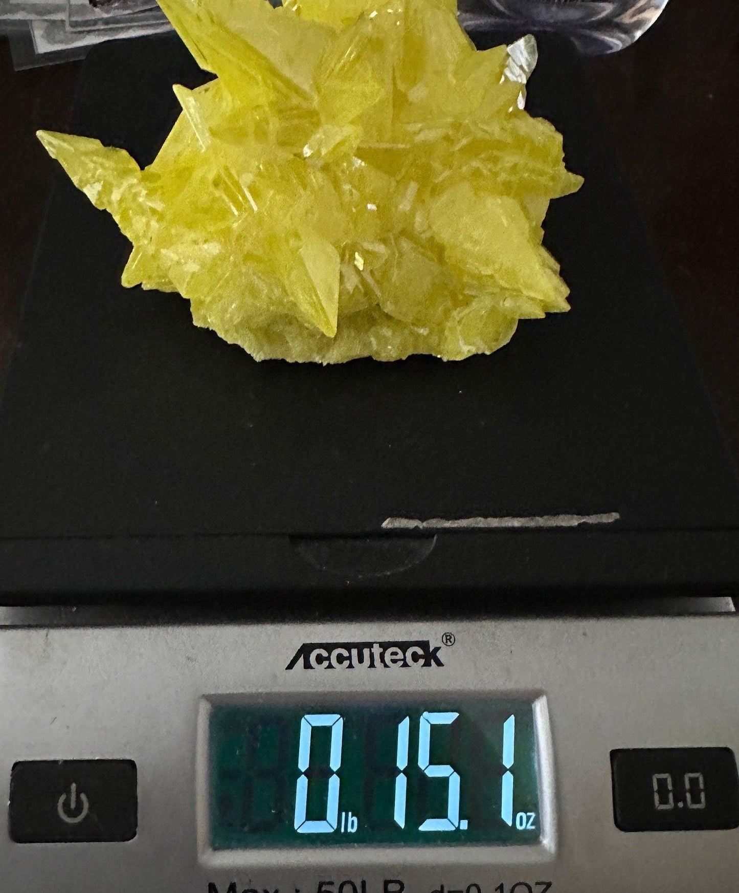 Beautiful Large Top Grade Sulfur Crystal, Sulfer Crystal Specimen, Yellow Crystal, Creativity, Spiked Sulfur Crystal, 15.1 ounces